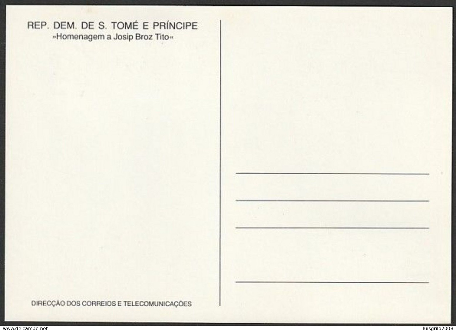 S. Tomé E Princípe R.D. 1981 - Homenagem A Josiph Broz Tito  -|- Maximum - Sao Tome En Principe