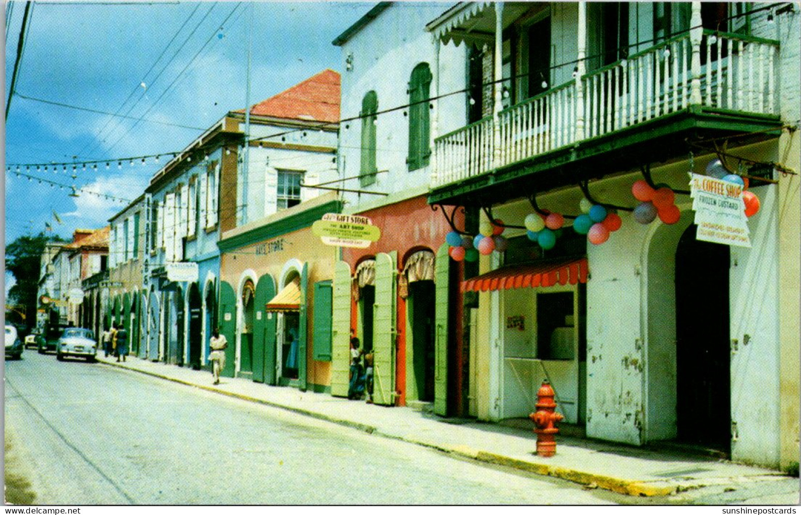 St Thomas Charlotte Amalie Colorful Street Scene - Isole Vergini Americane