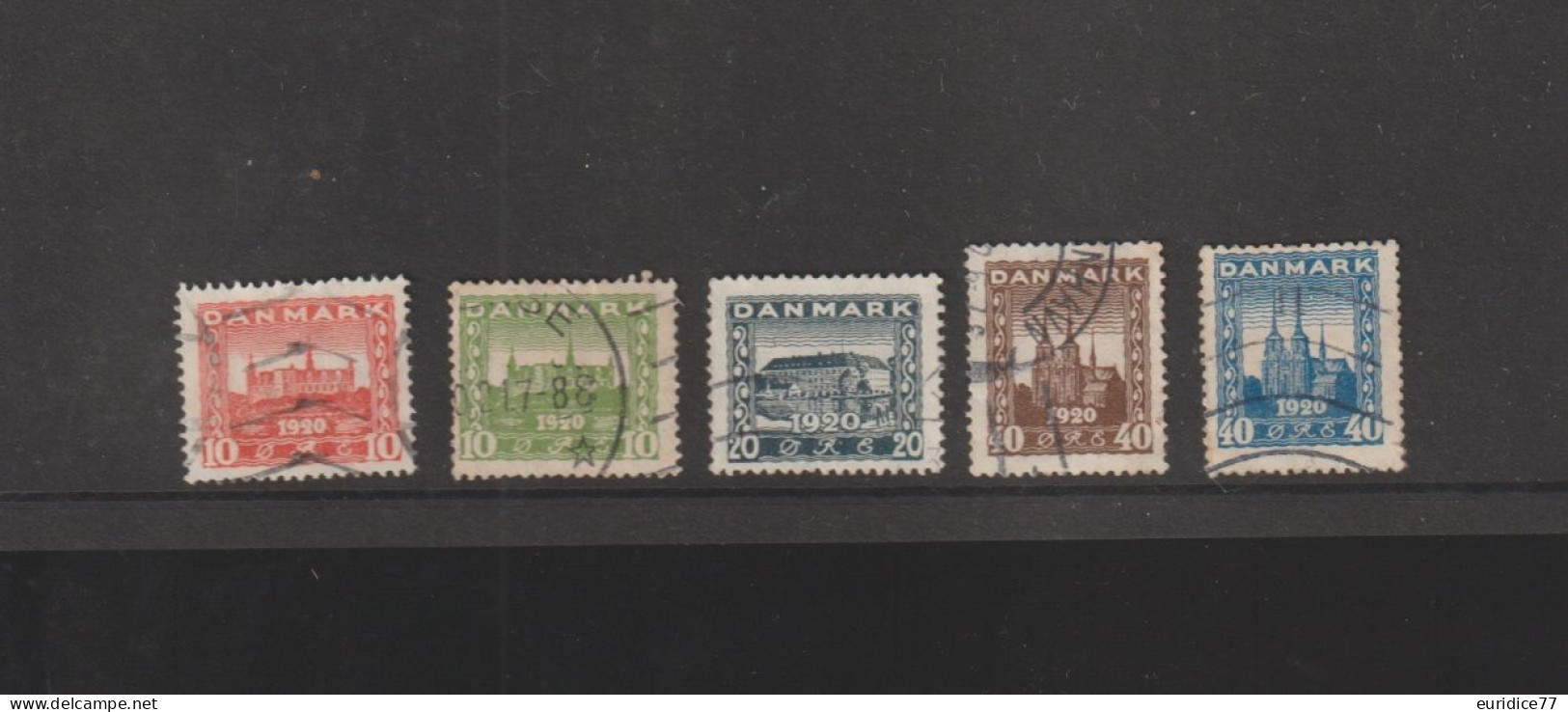 Danemark Denmark 1920 - Yvert 122/126 Obliterée VC 22,5€ - Used Stamps