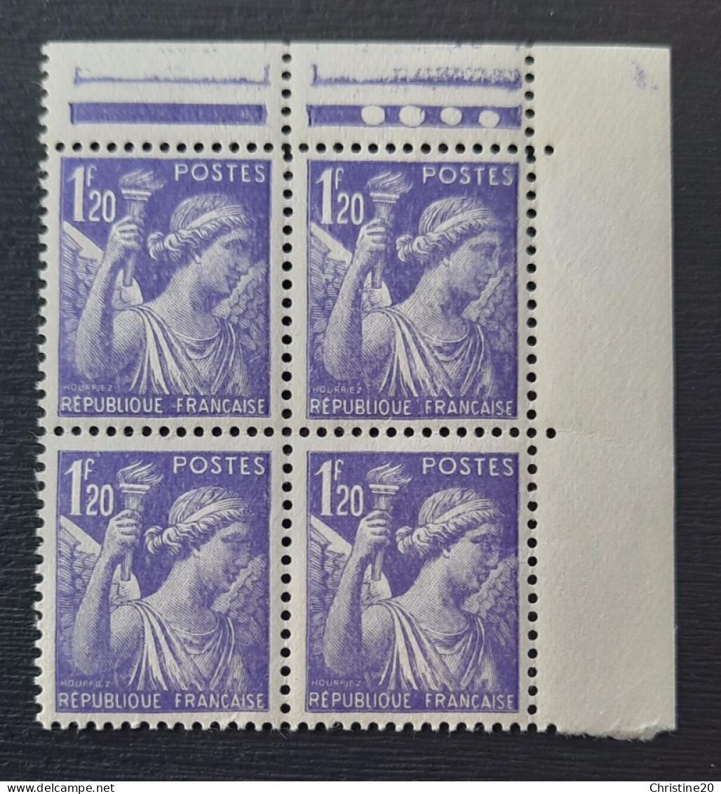 France 1944  N°651 Petit Format Tenant à Normal ** TB - 1939-44 Iris