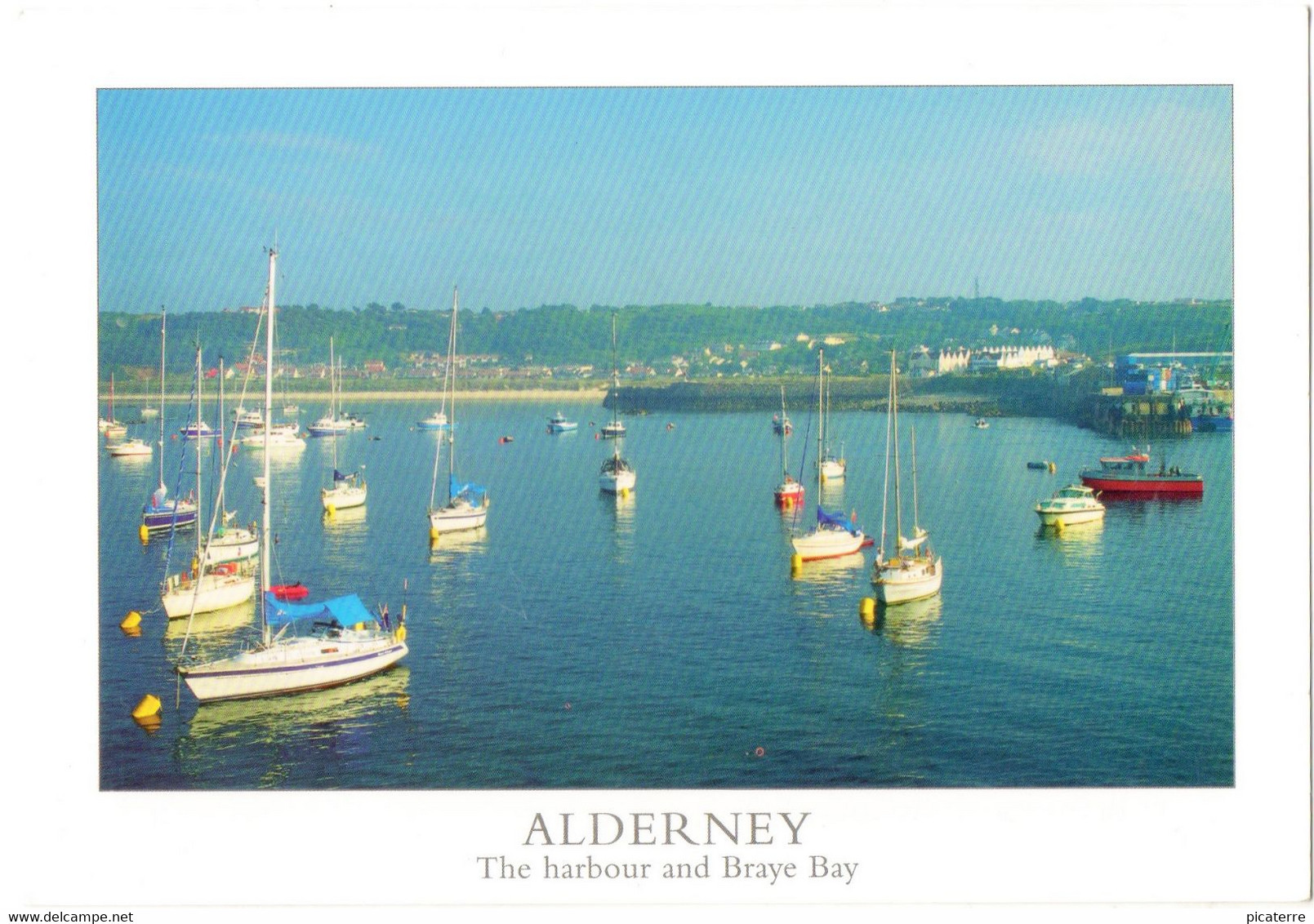 ALDERNEY-The Harbour From The Breakwater With Braye Bay (Ald 5- C.Andrews)-yachts, Ile Aurigny - Alderney