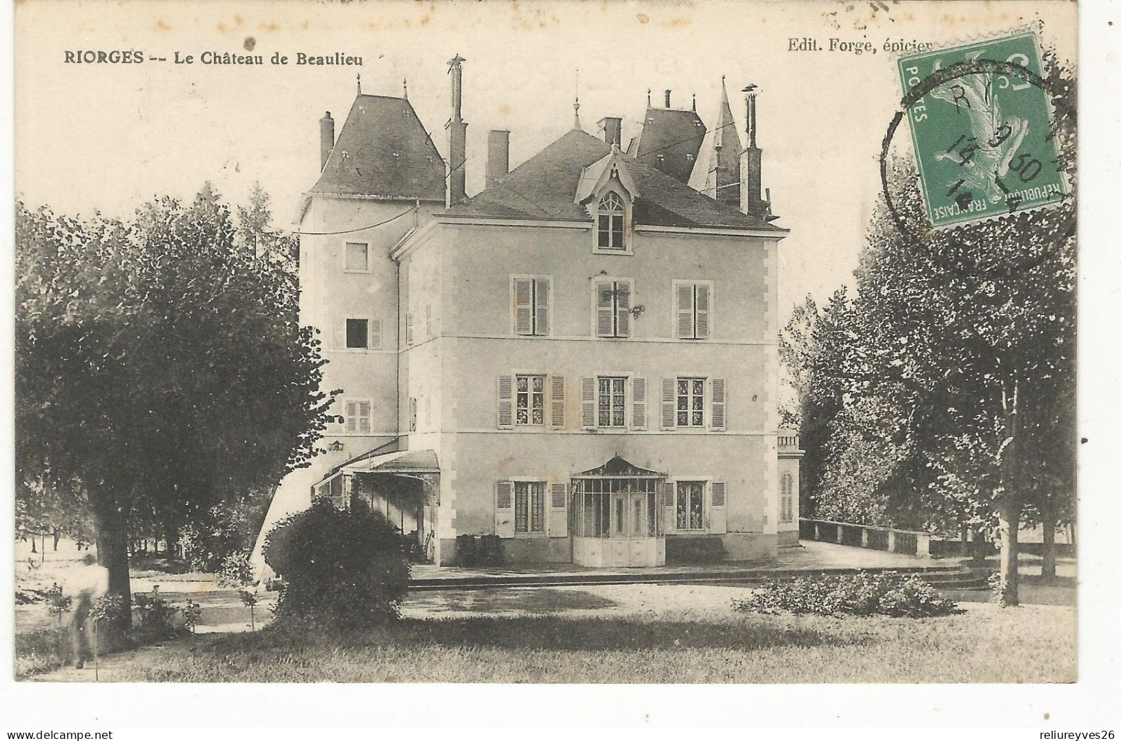 CPA, D.42 , Riorges , Le Château De Beaulieu  Ed. Forge 1914 - Riorges