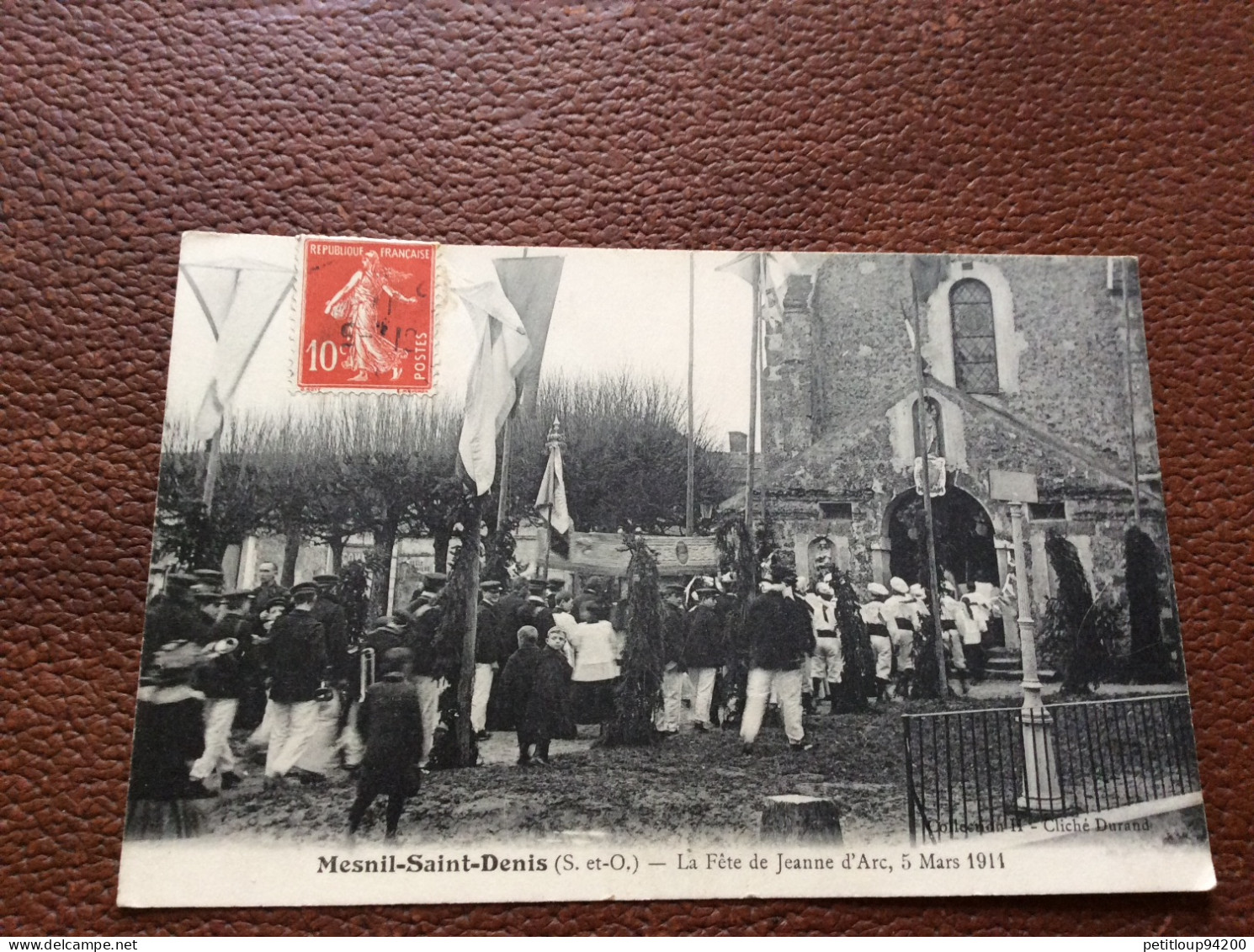 CARTE POSTALE  La Fete De Jeanne D’Arc , 5 Mars 1911  LE MESNIL-SAINT-DENIS  Yvelines - Le Mesnil Saint Denis