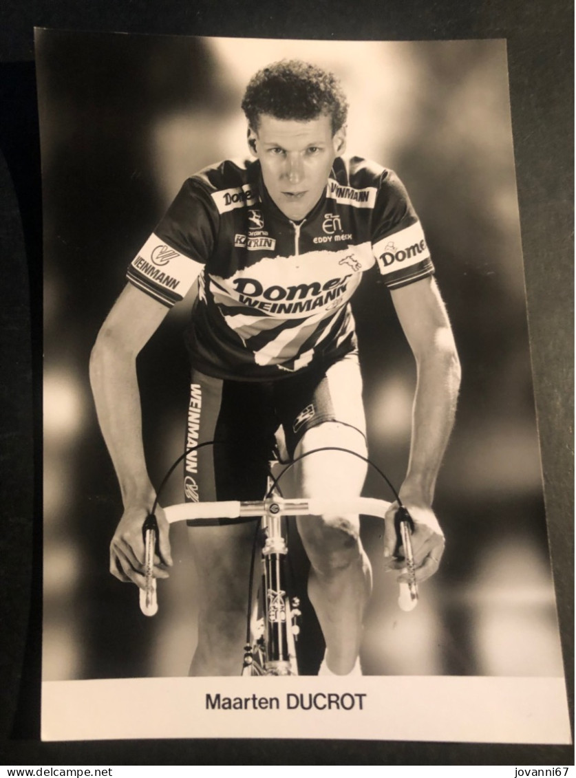 Maarten Ducrot - Domex Weinmann - 1989 - Photo Pour Presse 13x18 Cm  -  Cyclisme - Ciclismo -wielrennen - Cyclisme