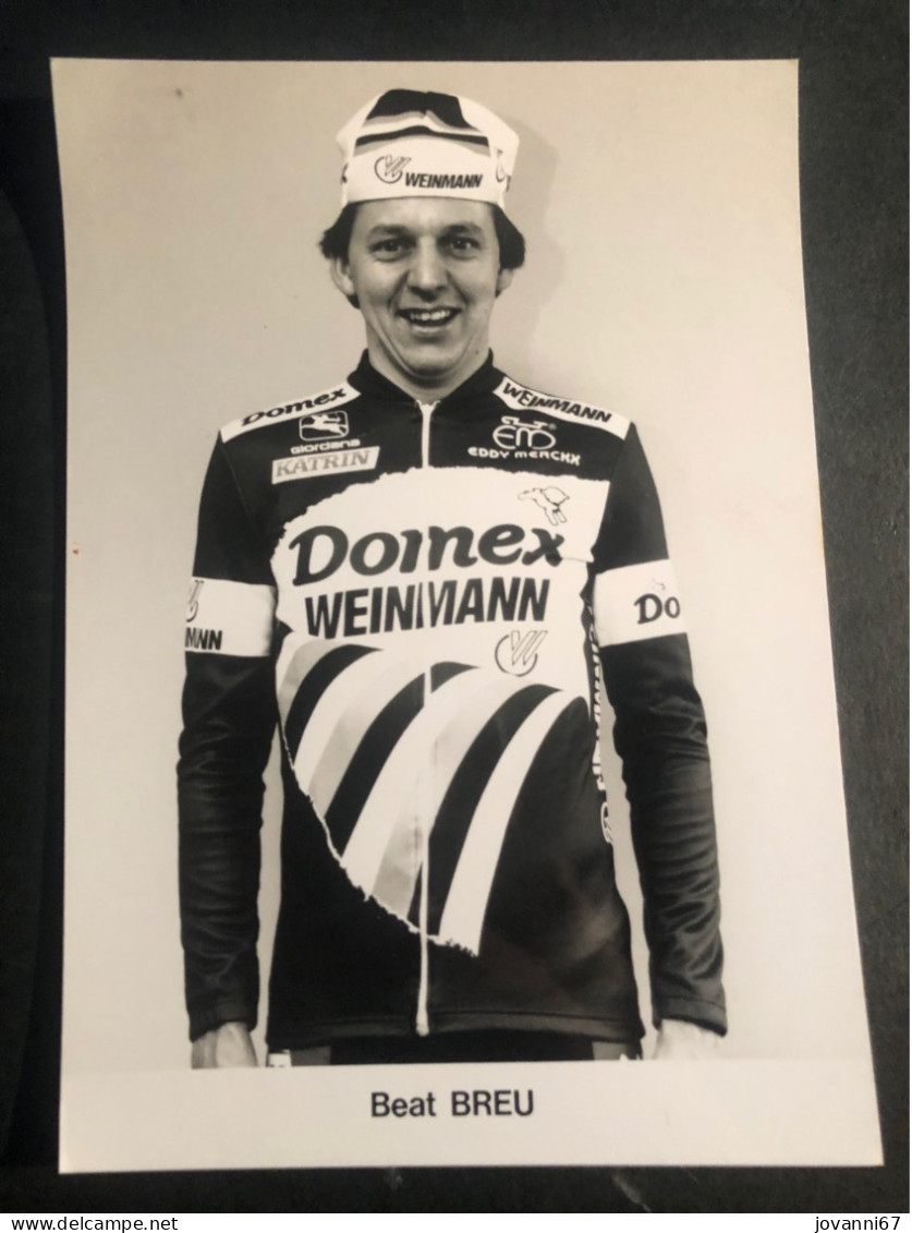Beat Breu - Domex Weinmann - 1989 - Photo Pour Presse 13x18 Cm  -  Cyclisme - Ciclismo -wielrennen - Cyclisme