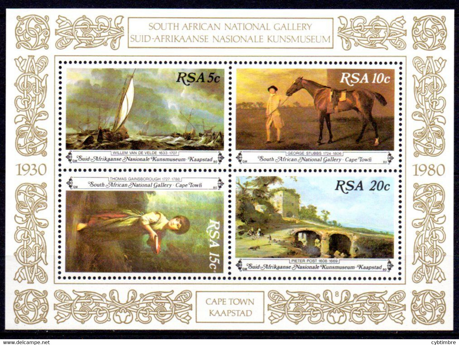 Afrique Du Sud: Yvert N° BF 10**; MNH; Tableaux - Unused Stamps