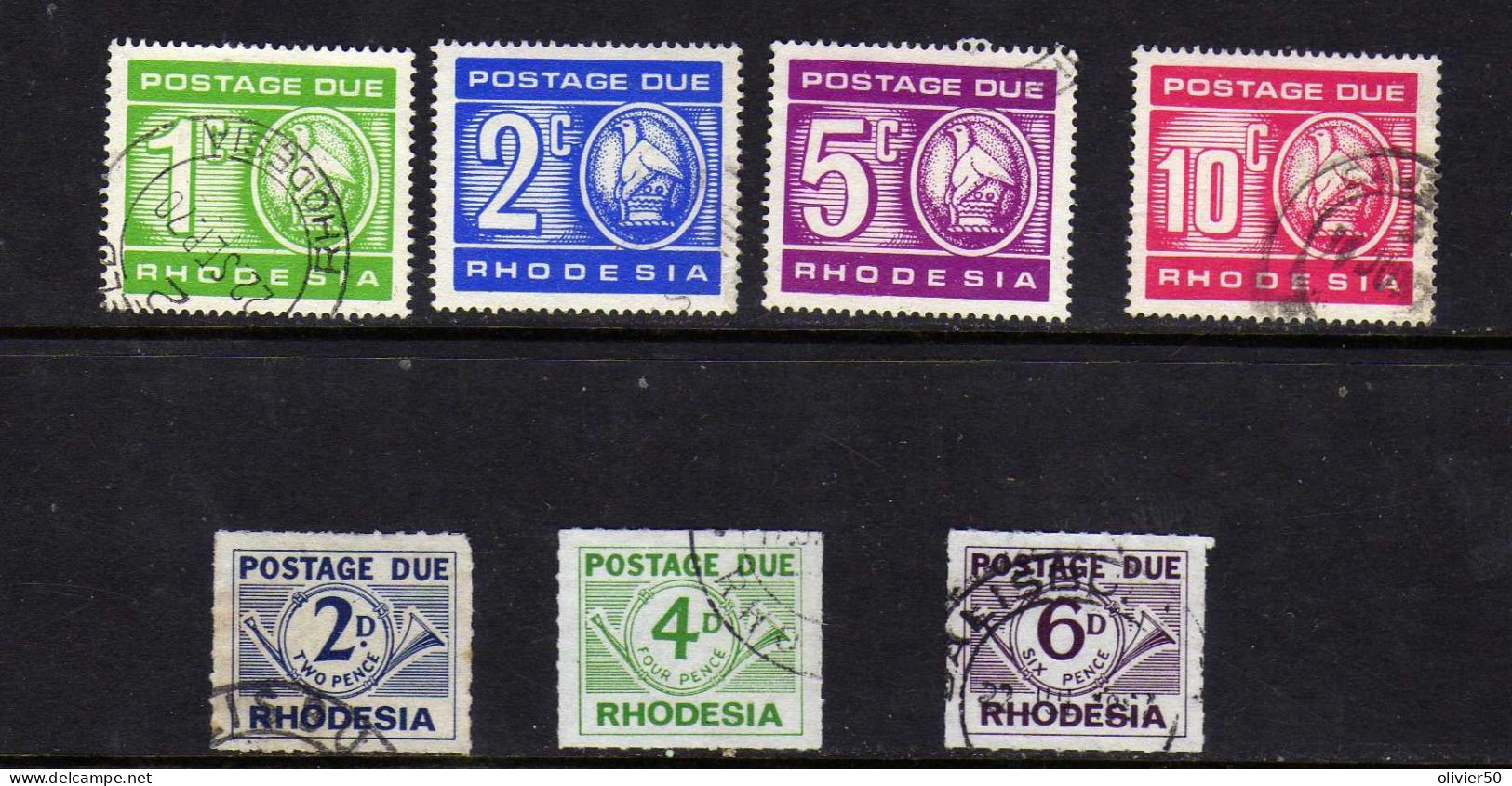 Rhodesie - (1965-70)-   Timbres-Taxe  Obliteres - Rhodesia (1964-1980)