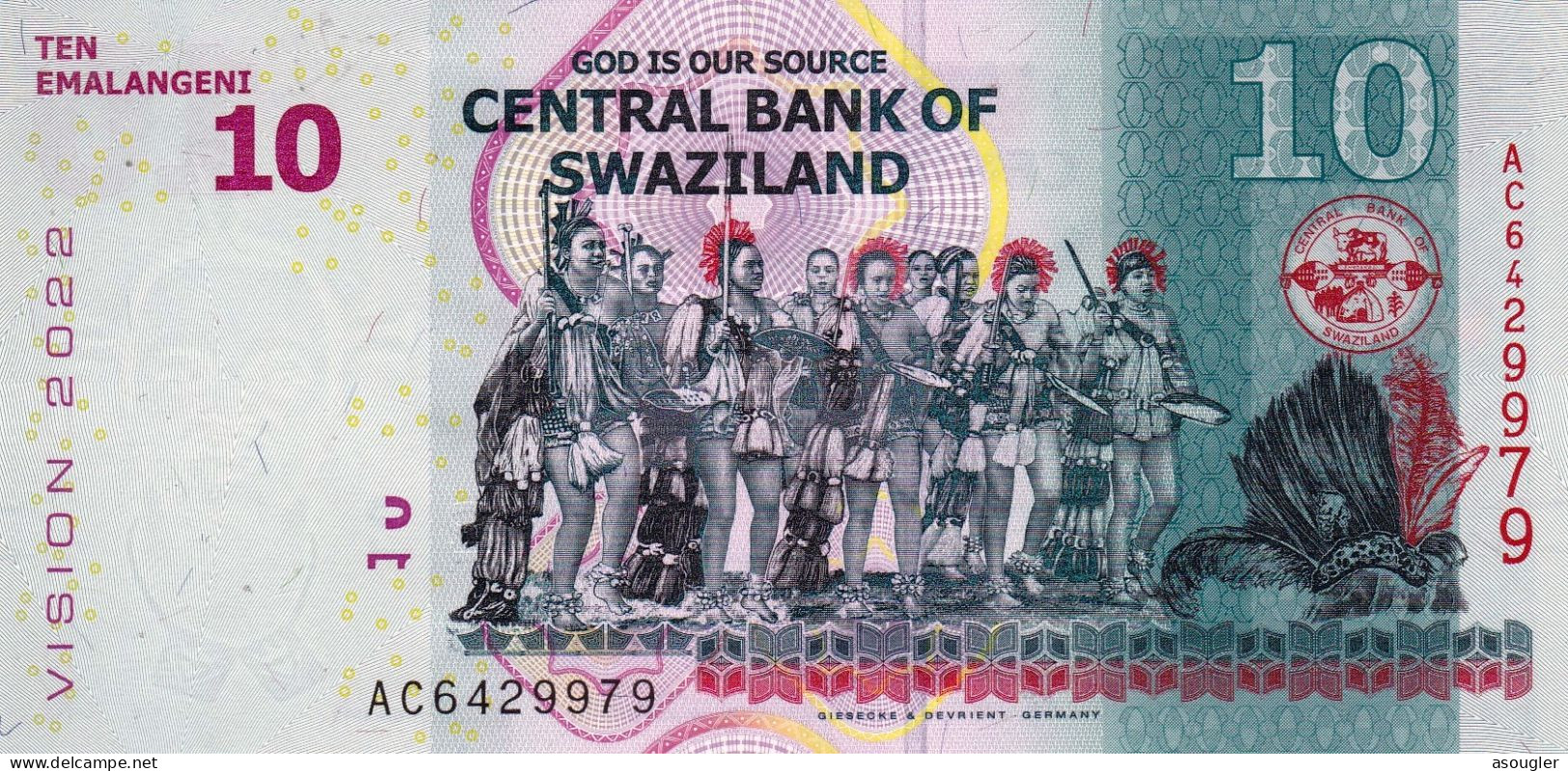 Swaziland 10 EMALANGENI 2015 (2022) UNC "free Shipping Via Regular Air Mail (buyer Risk Only) - Swasiland