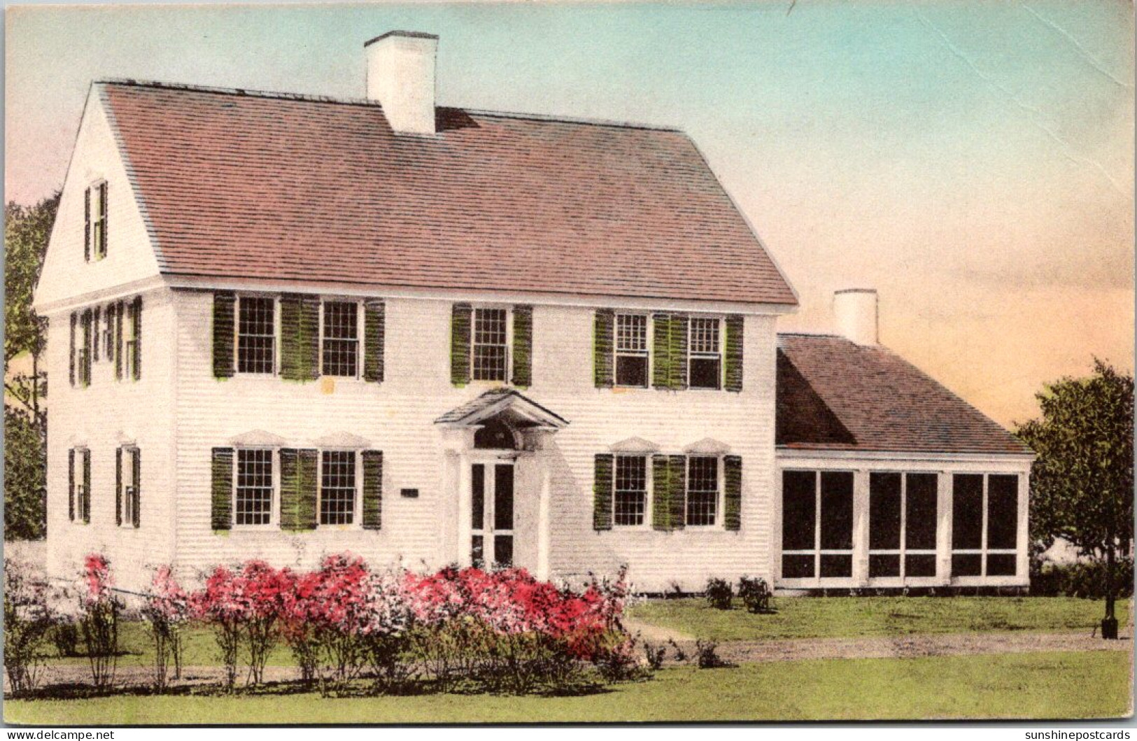 Michigan Dearborn Governor Oliver Wolcott House Handcolored Albertype - Dearborn