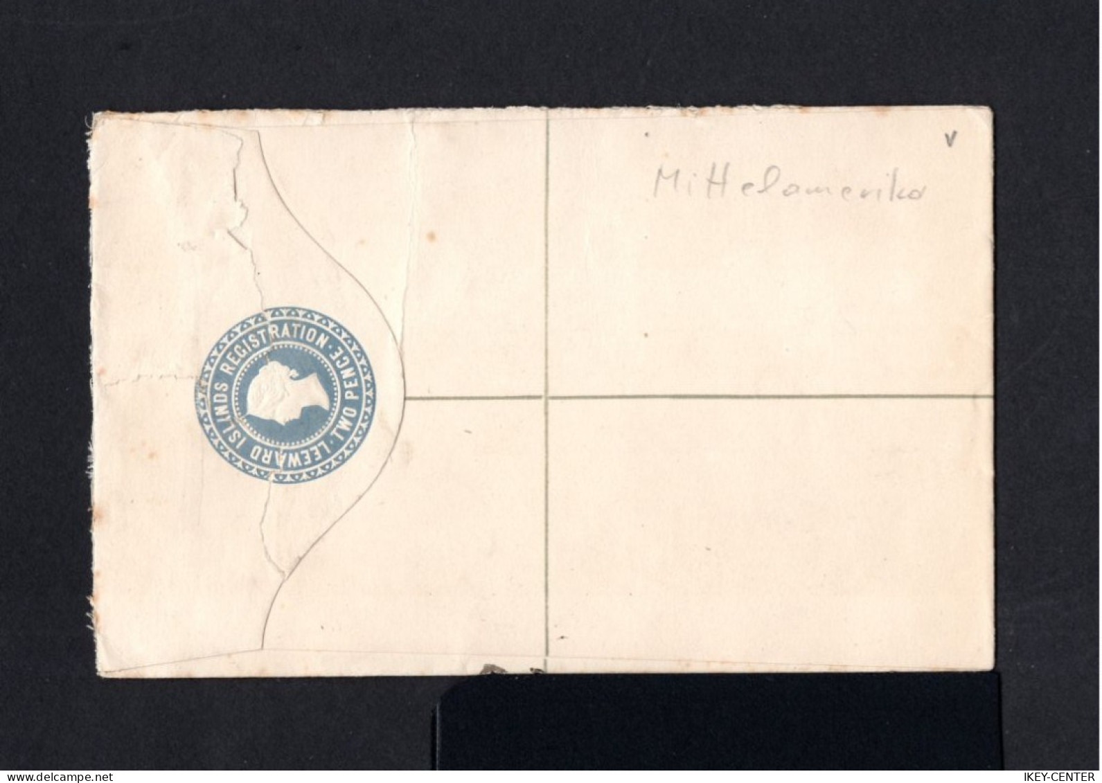 K227-LEEWARD ISLANDS-.REGISTERED COVER ANTIGUA.1896.BRITISH COLONIES.RECOMMANDE - Leeward  Islands