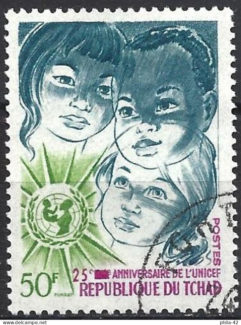 Chad 1971- Mi 435 - YT 242 ( 25th Anniversary Of UNICEF ) - Tchad (1960-...)