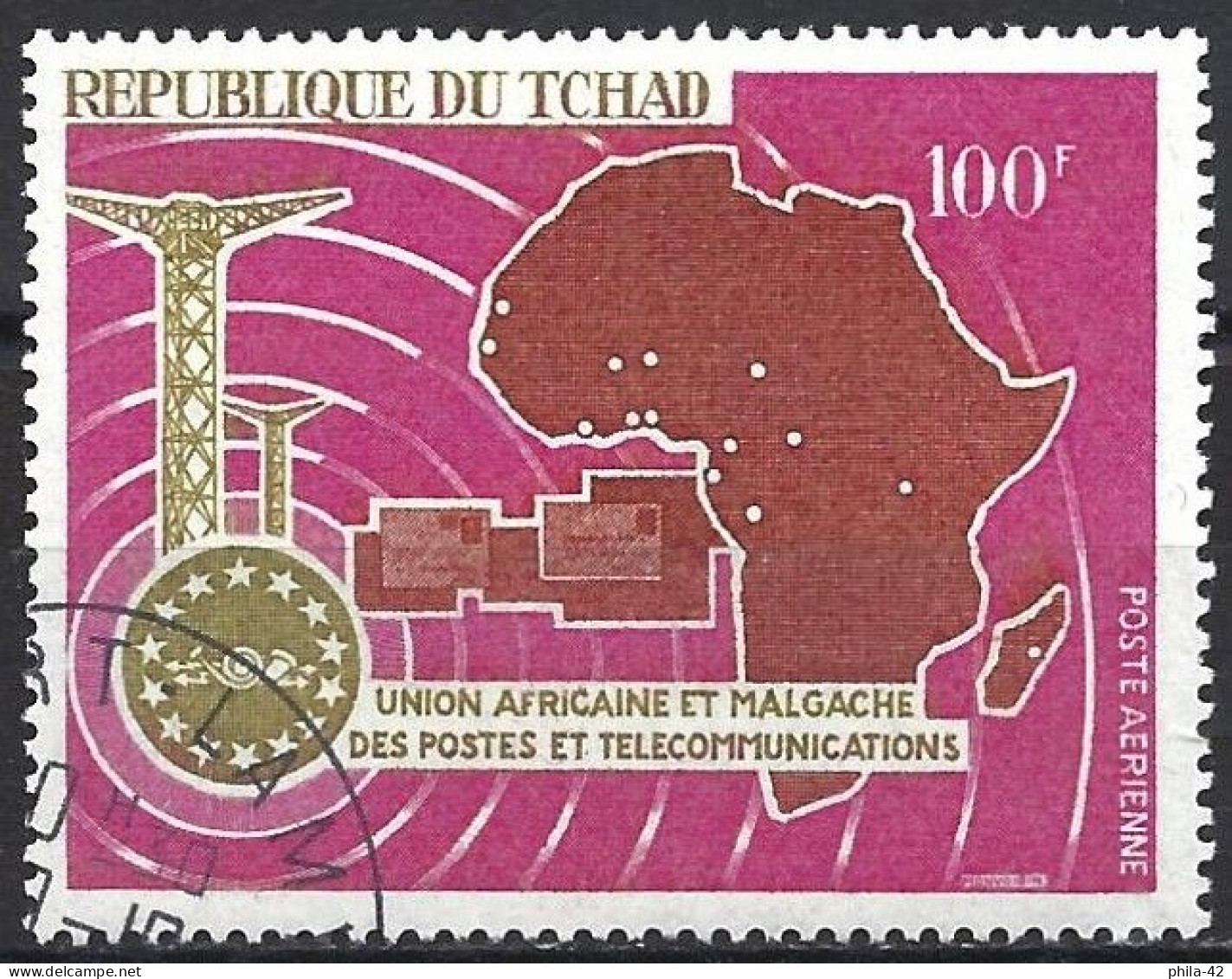 Chad 1967 - Mi 183 - YT Pa 41 ( 5th Anniv. Of African Postal Union ) Airmail - Tchad (1960-...)