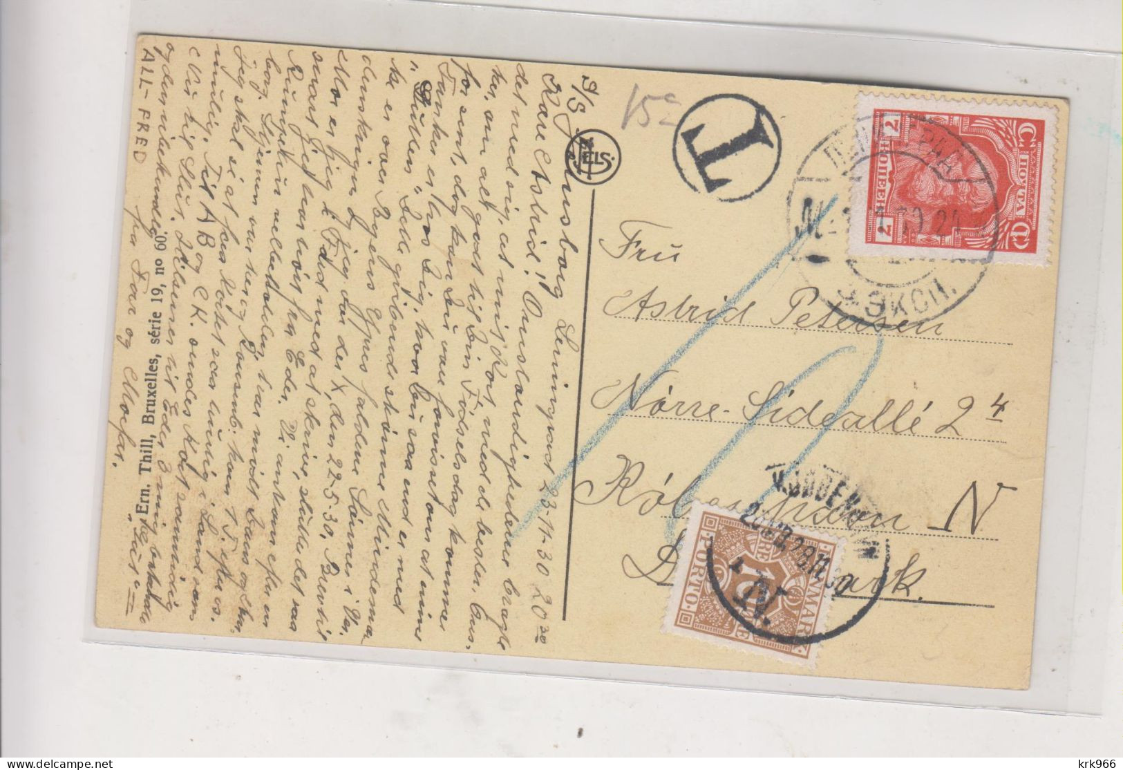 RUSSIA,  1930 LENINGRAD Nice Postcard To Denmark Postage Due - Brieven En Documenten