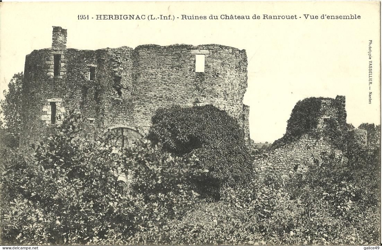 +128 Herbignac - Ruines Du Château De Ranrouet - Vue D'ensemble -.. - Herbignac