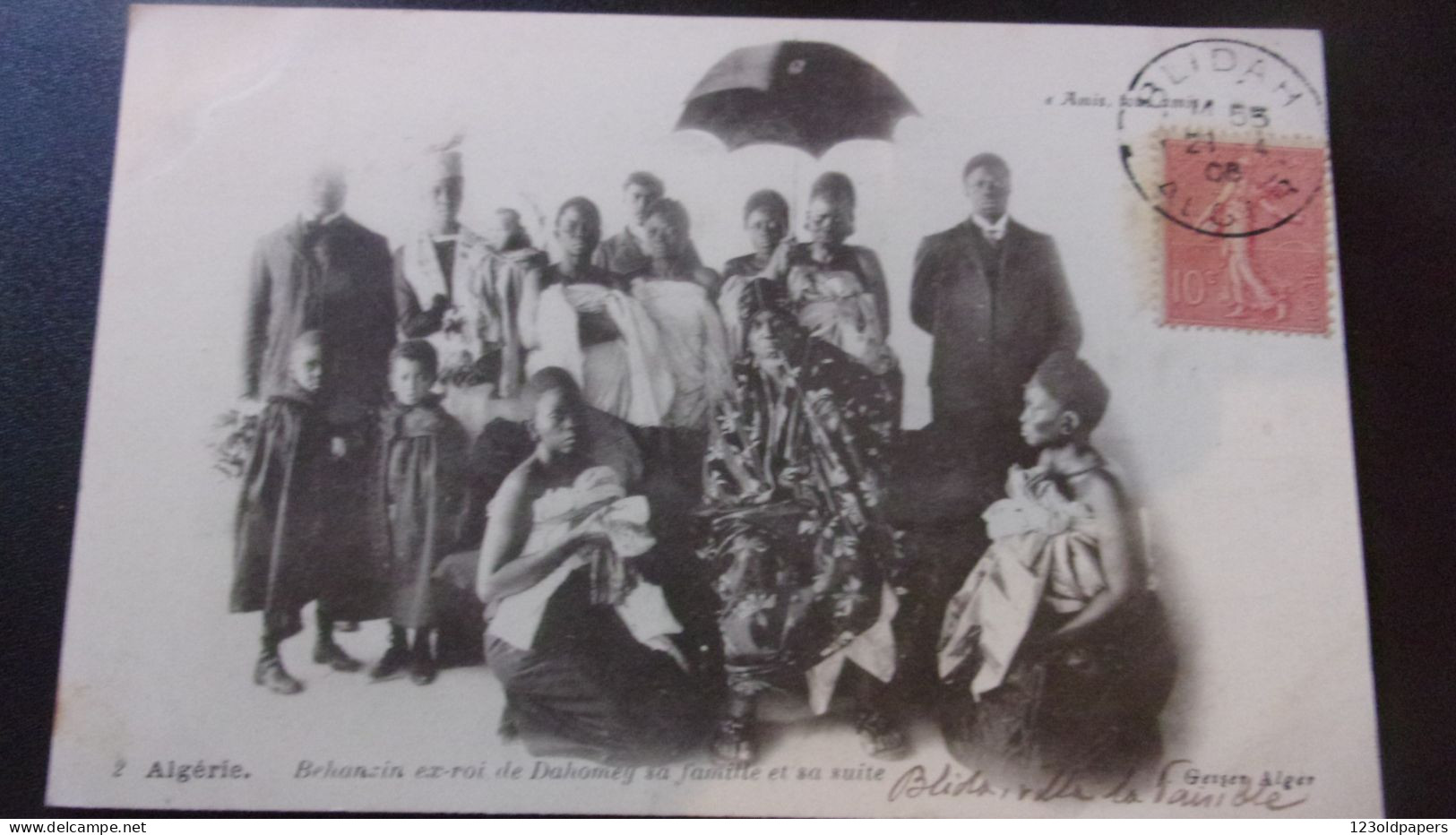 Behanzin Ex Roi Du Dahomey Sa Famille Et Sa Suite  Alger Histoire Afrique GEISER VOYAGEE 1906 - Benín