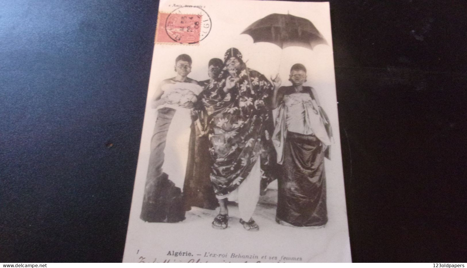 Behanzin Ex Roi Du Dahomey ET SES FEMMES  Alger Histoire Afrique GEISER VOYAGEE 1906 - Benin