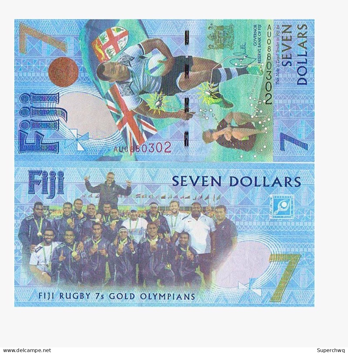 Fiji 2017 Olympic Rugby Championship Commemorative Note UNC - Corea Del Nord