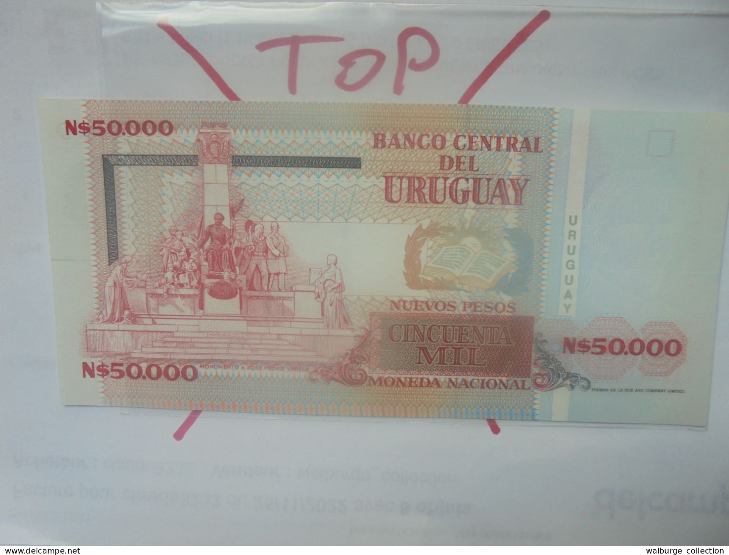 URUGUAY 50.000 PESOS 1991 Série A Neuf (B.29) - Uruguay