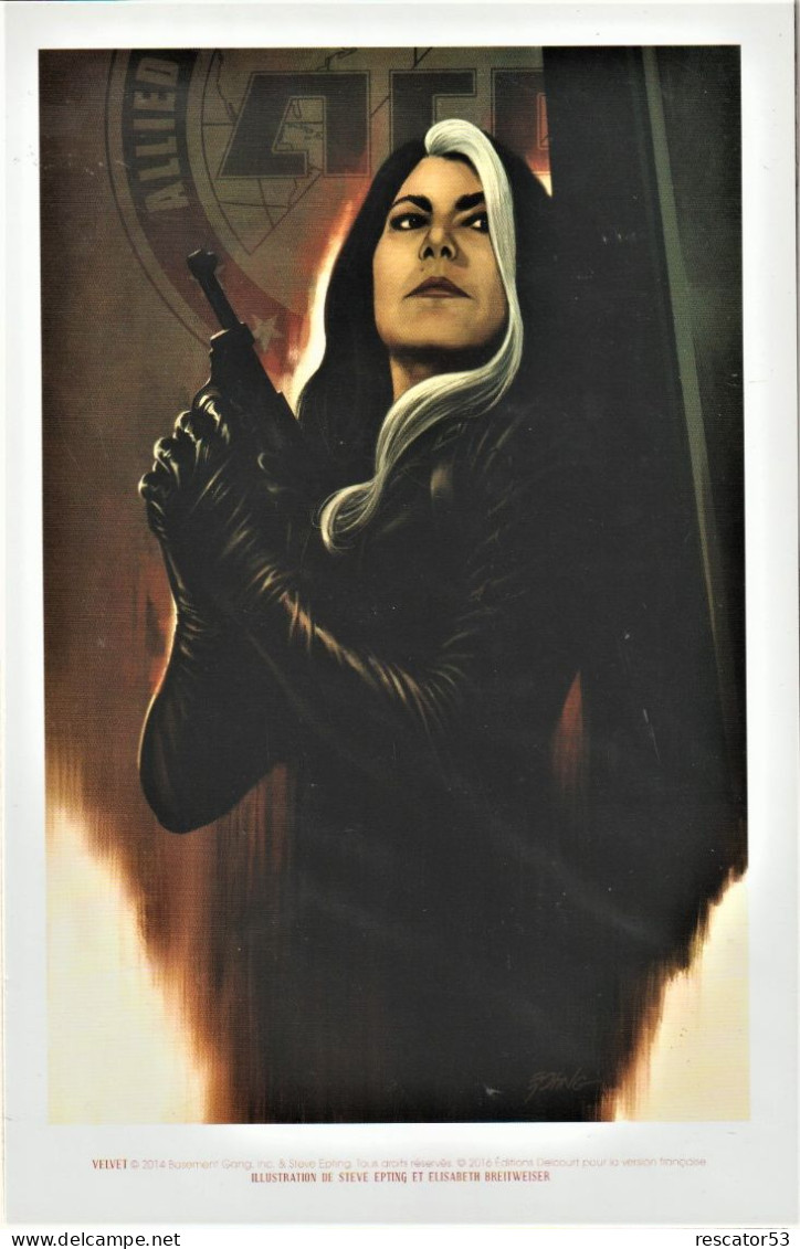 Ex Libris  17 X 26 Cm Velvet De Steve Epting Et Elisabeth Breitweiser - Ilustradores A - C