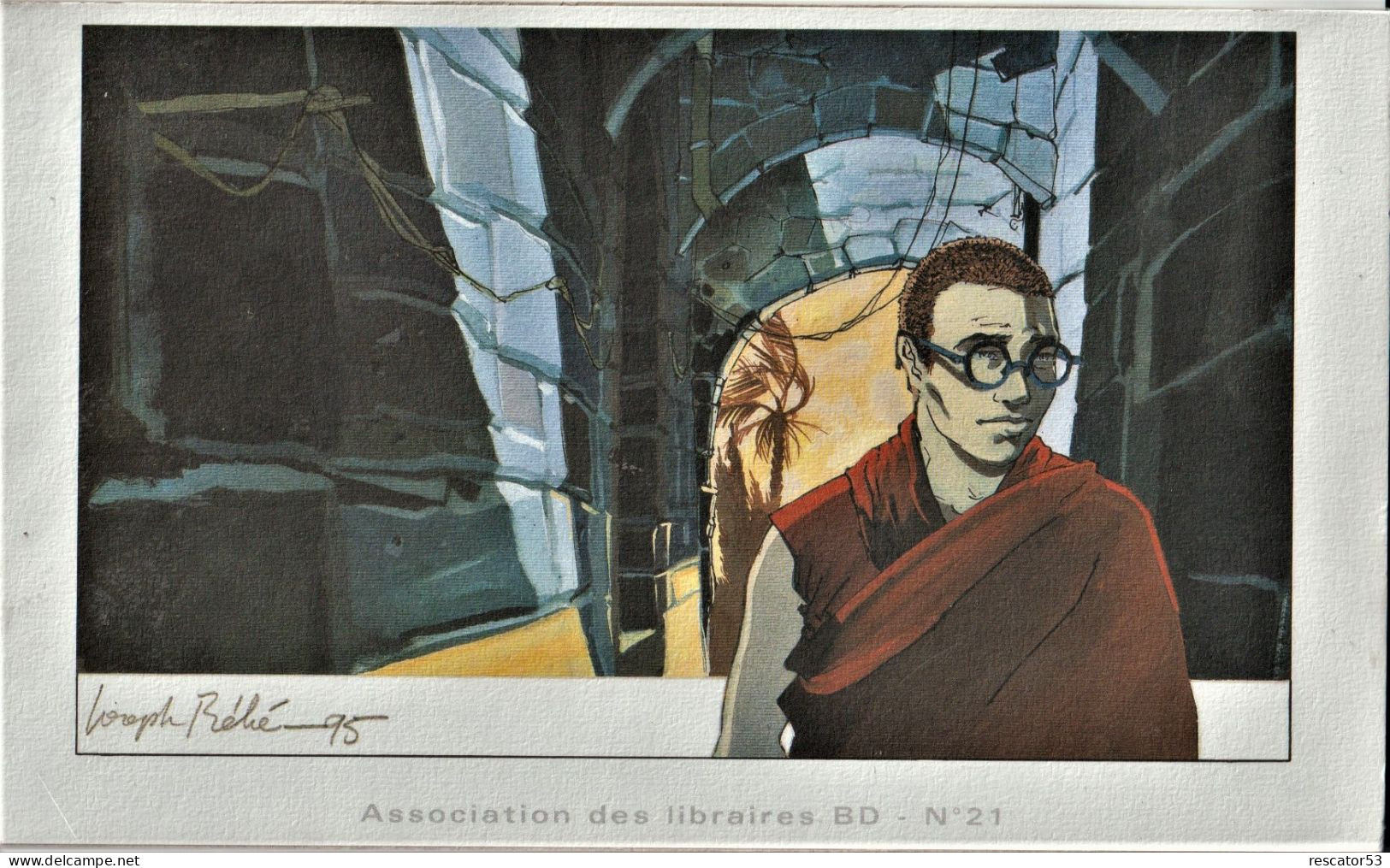 Ex Libris  18 X 29 Cm Association Des Libraires BD N°21 Signature DeJoseph Béhé 1995 - Ilustradores A - C