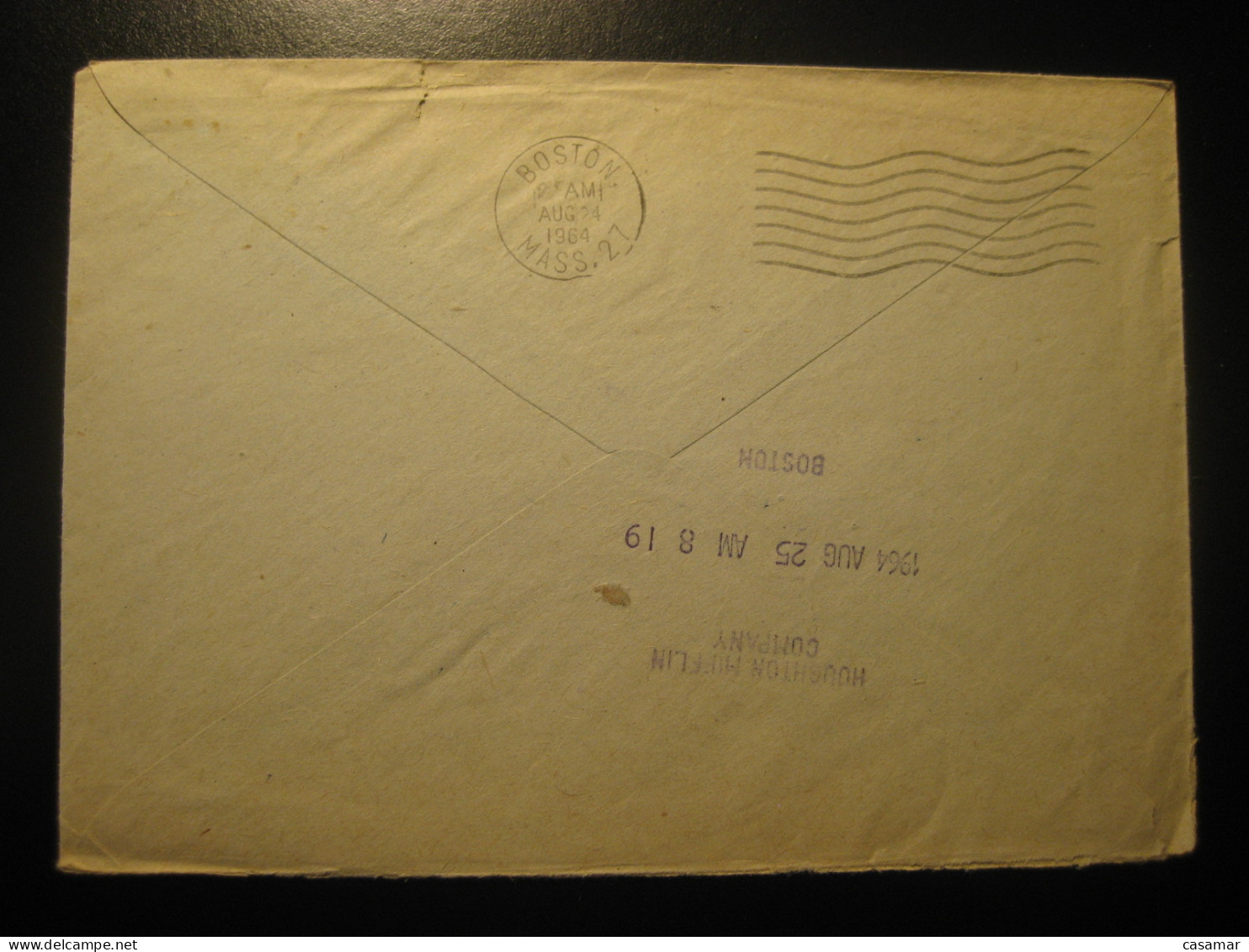 BUDAPEST 1964 To Boston USA Tram Tramway Bus Van Truck Stamp On Slight Damaged Cancel Cover HUNGARY - Lettres & Documents