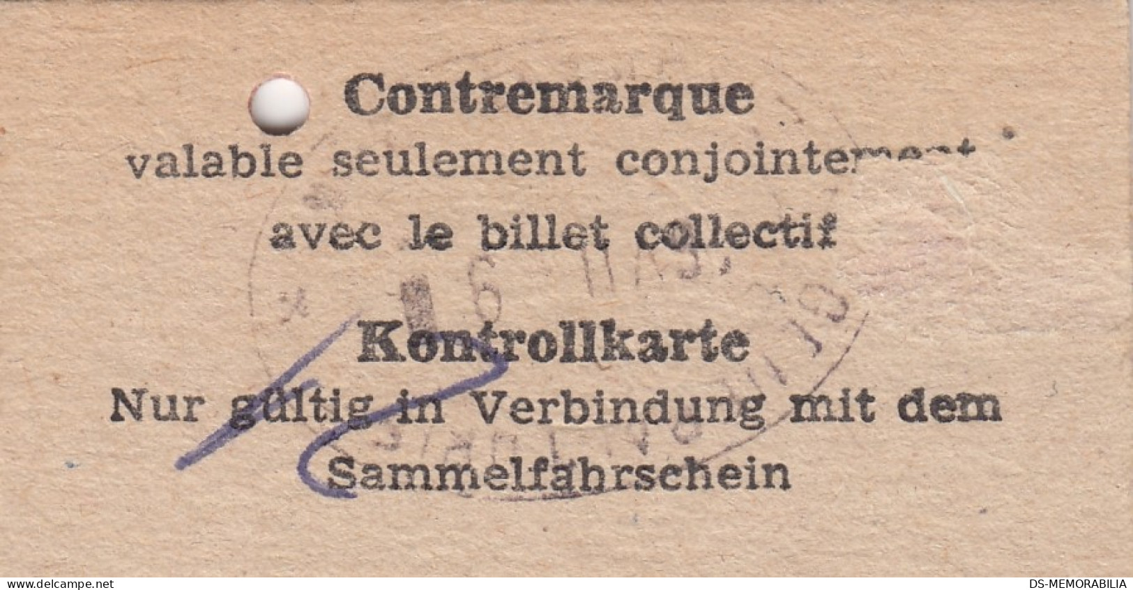 Yugoslavia Yugoslav Railways Train Ticket Controll Contremarque Kontrollkarte - Europe