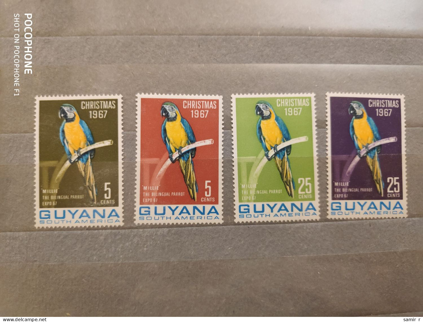 1967 Guyana	Birds (F7) - Guam