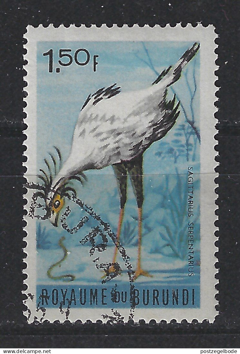 Burundi Used ; Secretaris Vogel Secretary Bird Serpentaire Secretario Ave Oiseau - Straussen- Und Laufvögel