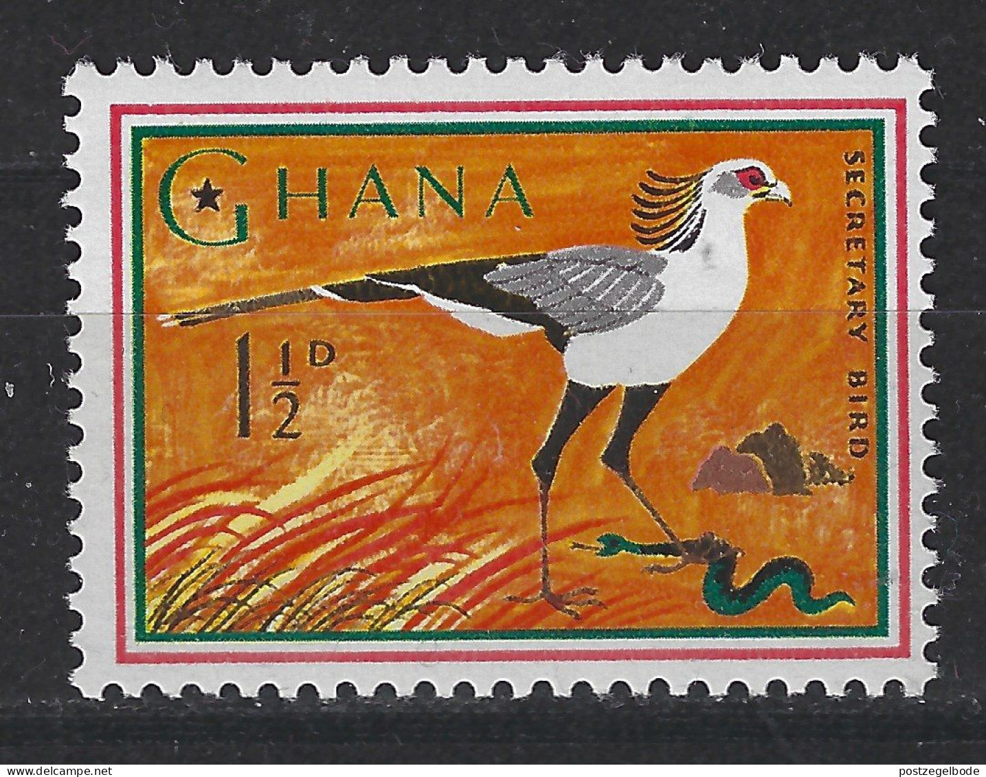 Ghana MNH ; Secretaris Vogel Secretary Bird Serpentaire Secretario Ave Oiseau - Straussen- Und Laufvögel