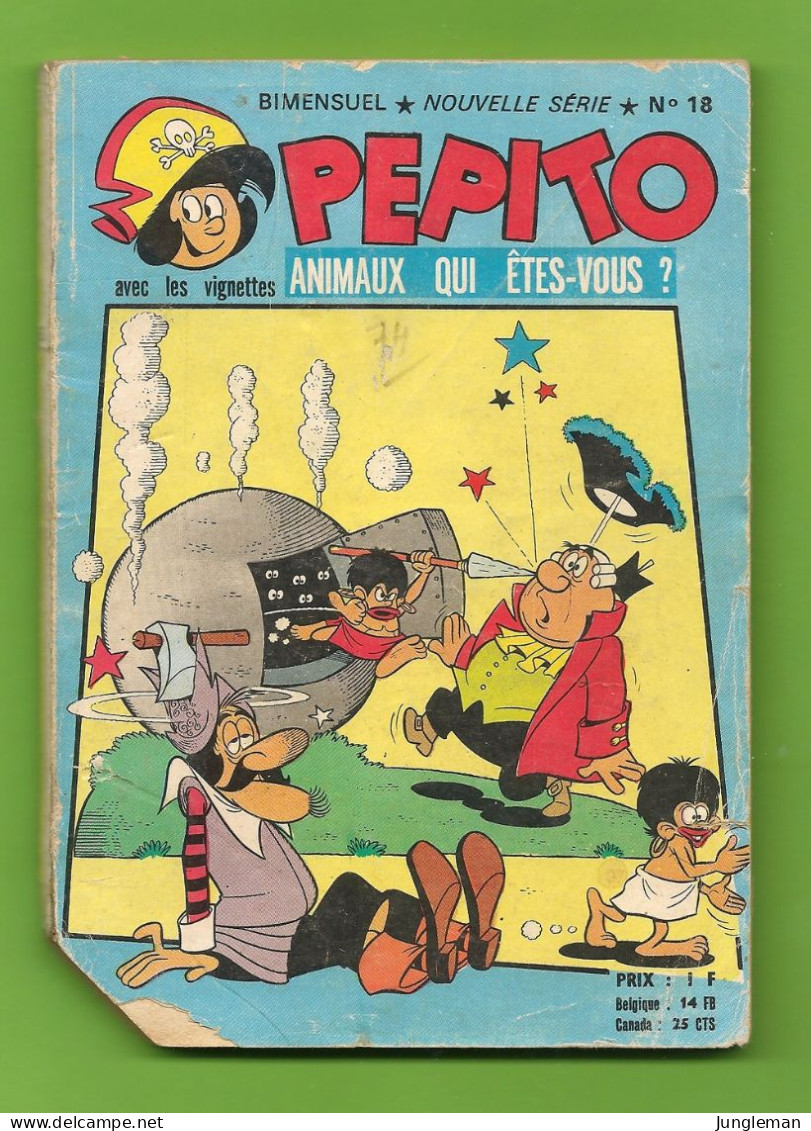 Pépito - Nouvelle Série N° 18 - SAGE - Avec Aussi Flash Rider - Le Cavalier Inconnu - Dos Hervé Vilard - Nov 1965 - BE - Sagédition