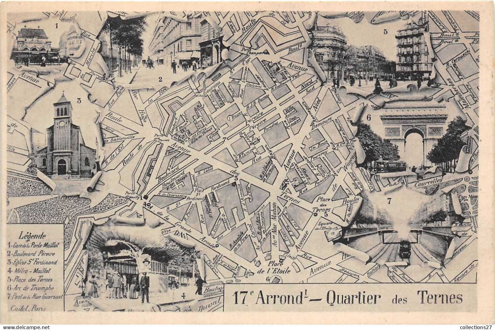 PARIS-75017-PLAN DU QUARTIER DES TERNES - Paris (17)