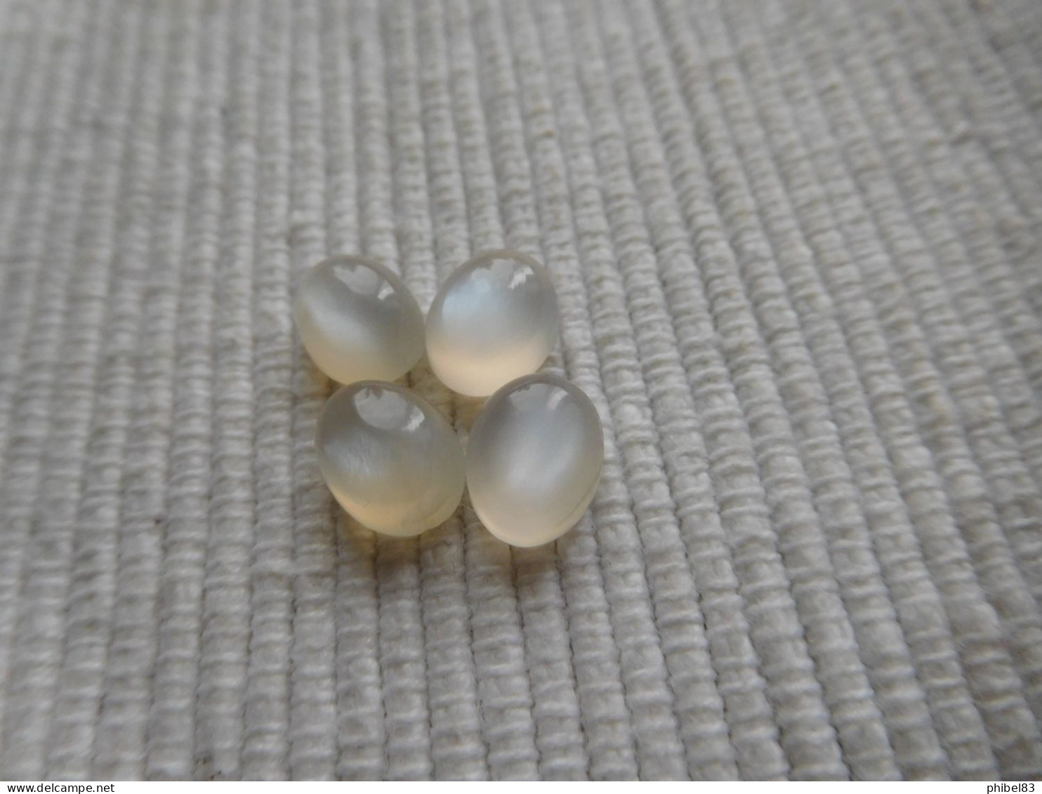 Lot De 4 Cabochons De Pierre De Lune, Taille Ovale 8.20 Carats. CL20 - Moonstone