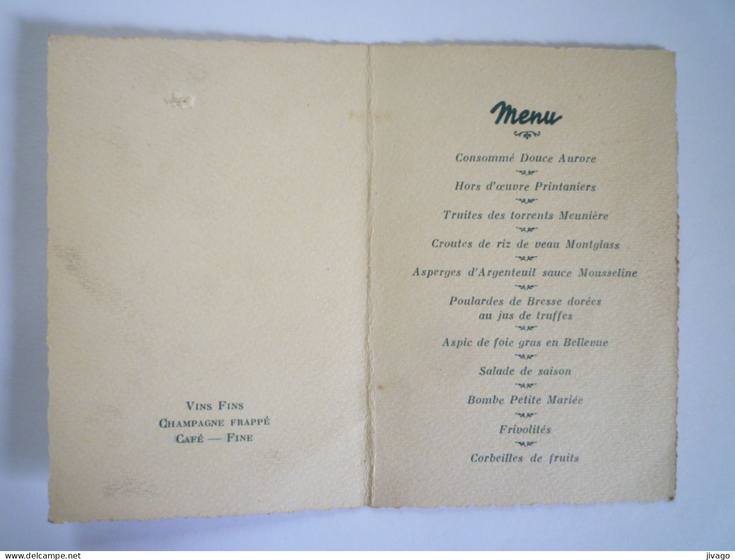 2023 - 1162  MENU De  1939  HÔTEL DE LA PAIX  à  BAGNERES De BIGORRE   XXX - Menus