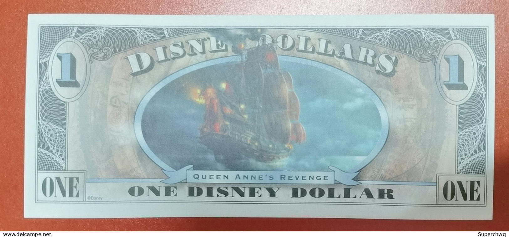 2011 Disney Pirates Of The Caribbean 1-dollar Commemorative Banknote UNC - Collections