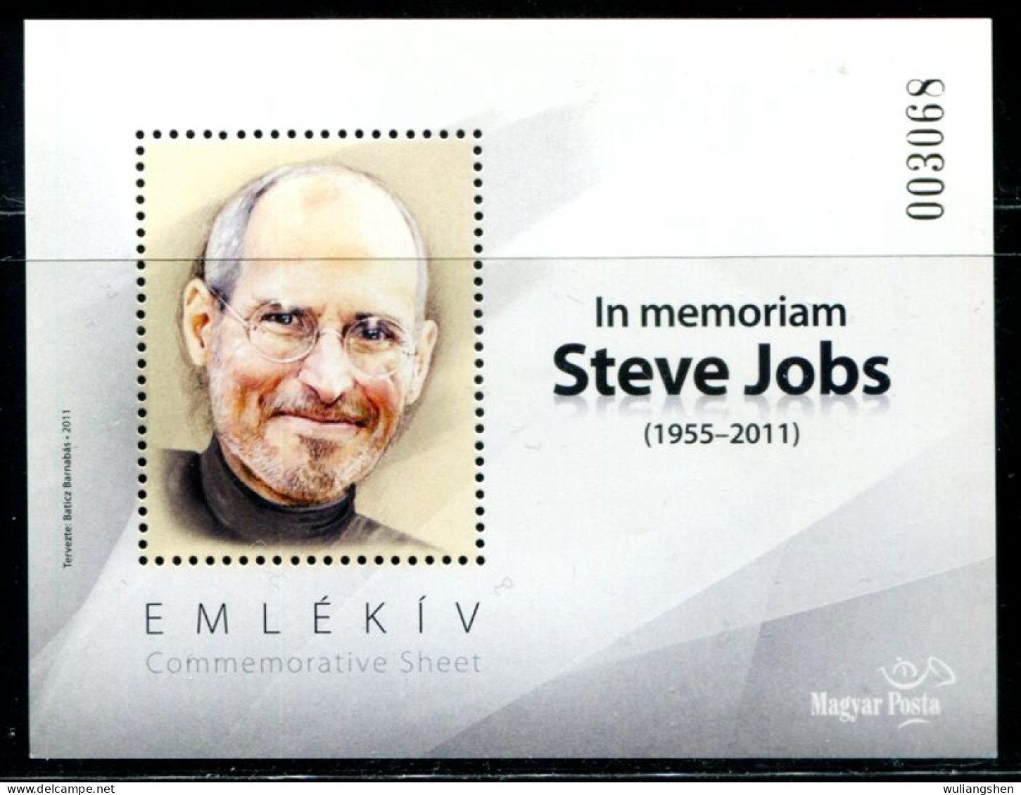 CU0109 Hungary 2012 Apple Founder Steve Jobs Death M Foreign StampsMNH - Nuovi