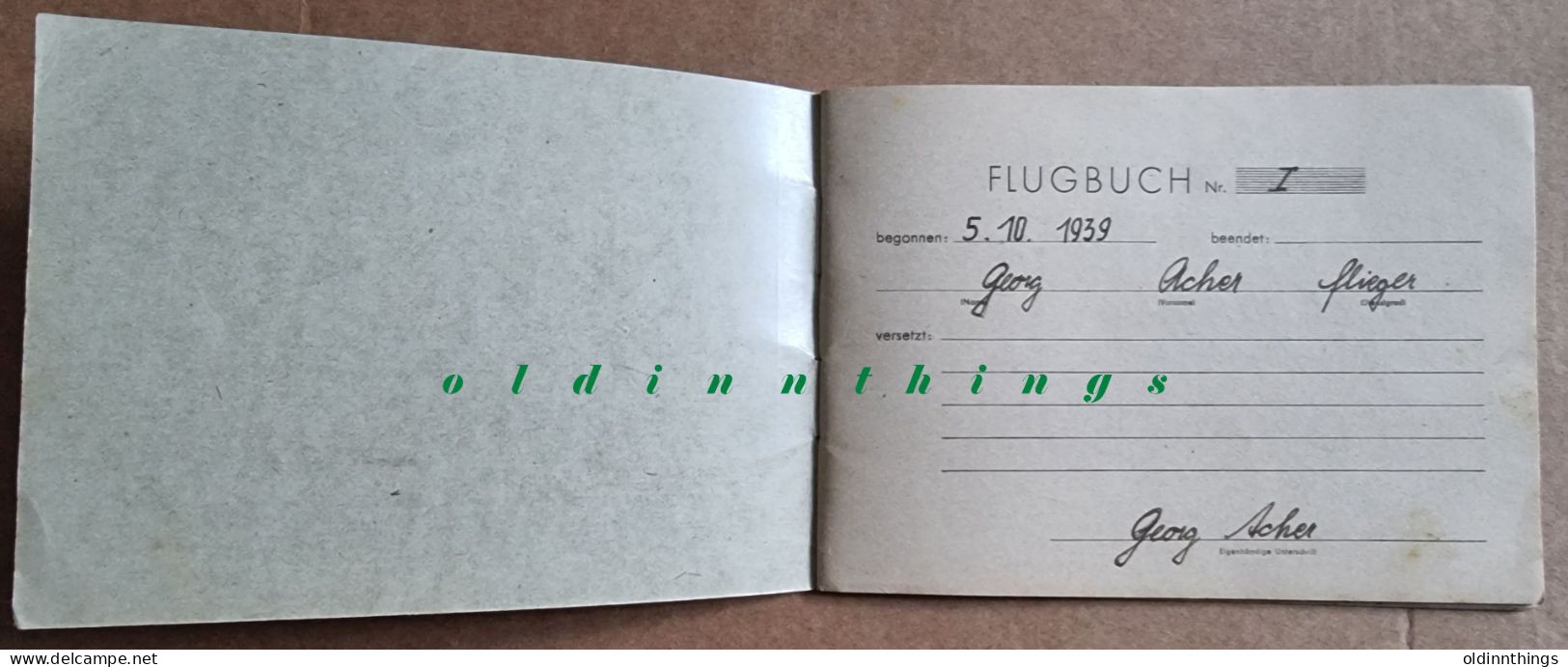 Flugbuch Segelflieger Zögling SG38 Grunau Kranich U.a.Luftgaukommando VII München 1939-1943 - Duits