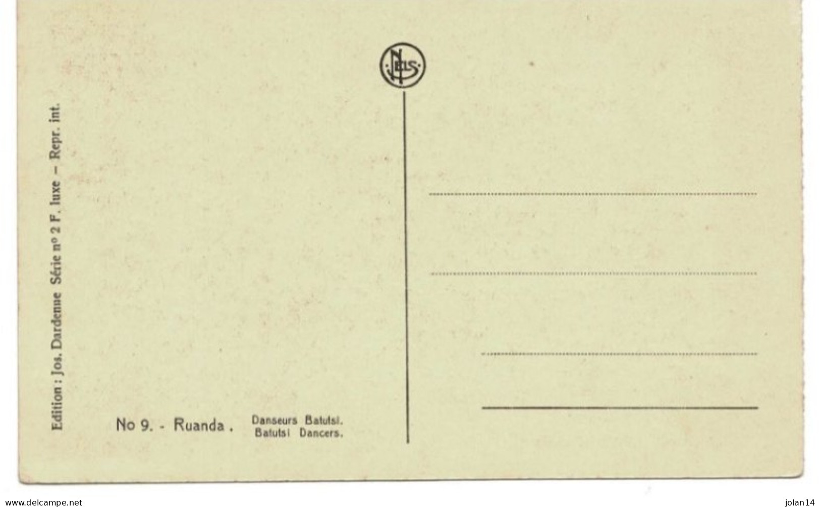 CPA Rwanda - Ruanda - Danseurs Batutsi - EditionDardenne Nels N°9 - Rwanda