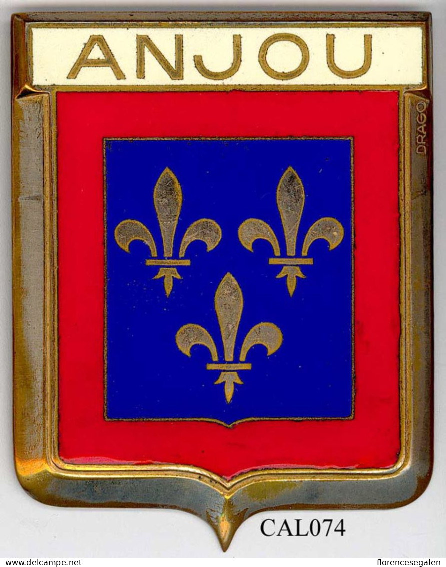 CAL074 - PLAQUE CALANDRE AUTO - ANJOU - Andere & Zonder Classificatie