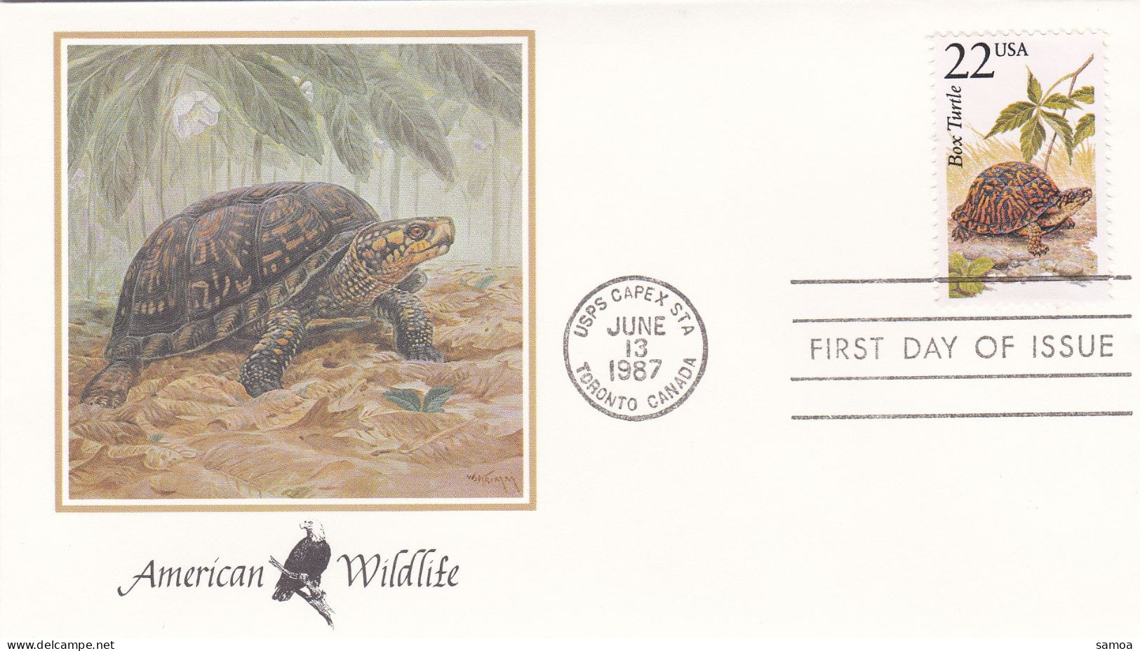 États-Unis FDC 1987 1758 Tortues - 1981-1990