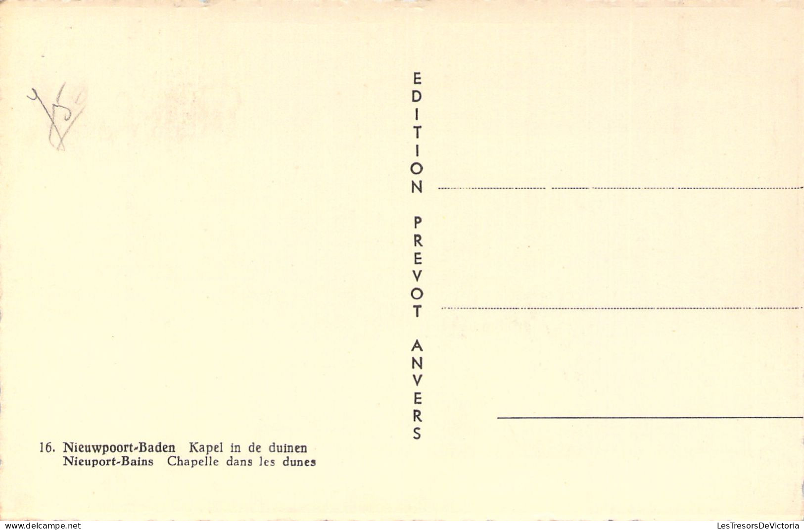 BELGIQUE - NIEUPORT Bains - Chapelle Dans Les Dunes - Carte Postale Ancienne - Andere & Zonder Classificatie