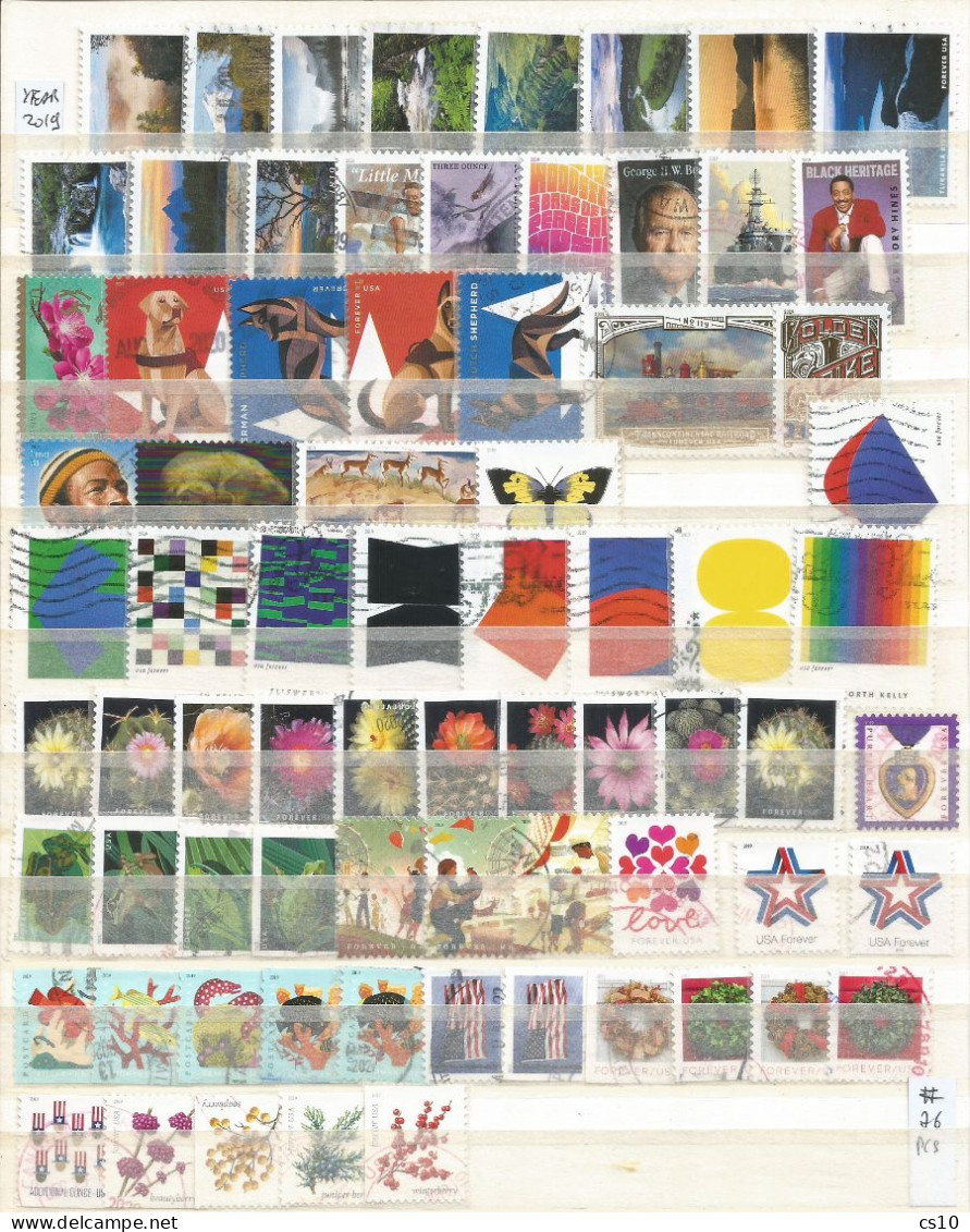 USA Selection 2019 Yearset 76 Pcs On 116 Pcs OFF-Paper - Mostly In VFU Condition - Años Completos