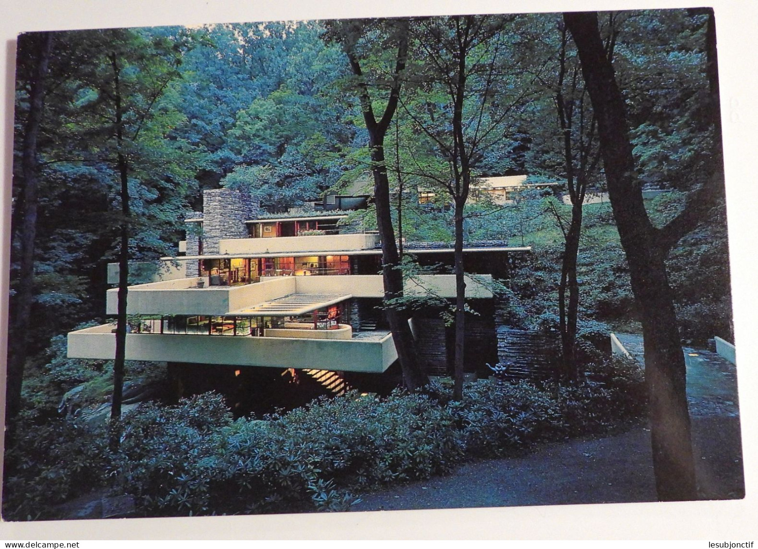 Lot Of 9 Different Frank Lloyd Wright Fallingwater Interior And Exterior CPM 4x6 Postcareds Not Posted EX-NM - Collections & Lots