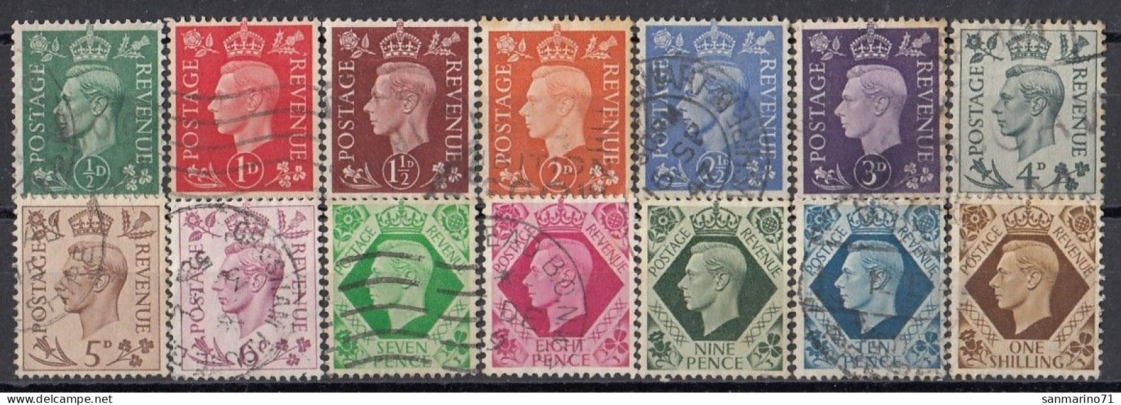 GREAT BRITAIN 198-211,used,falc Hinged - Used Stamps