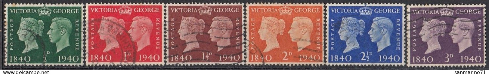 GREAT BRITAIN 215-220,used,falc Hinged - Used Stamps