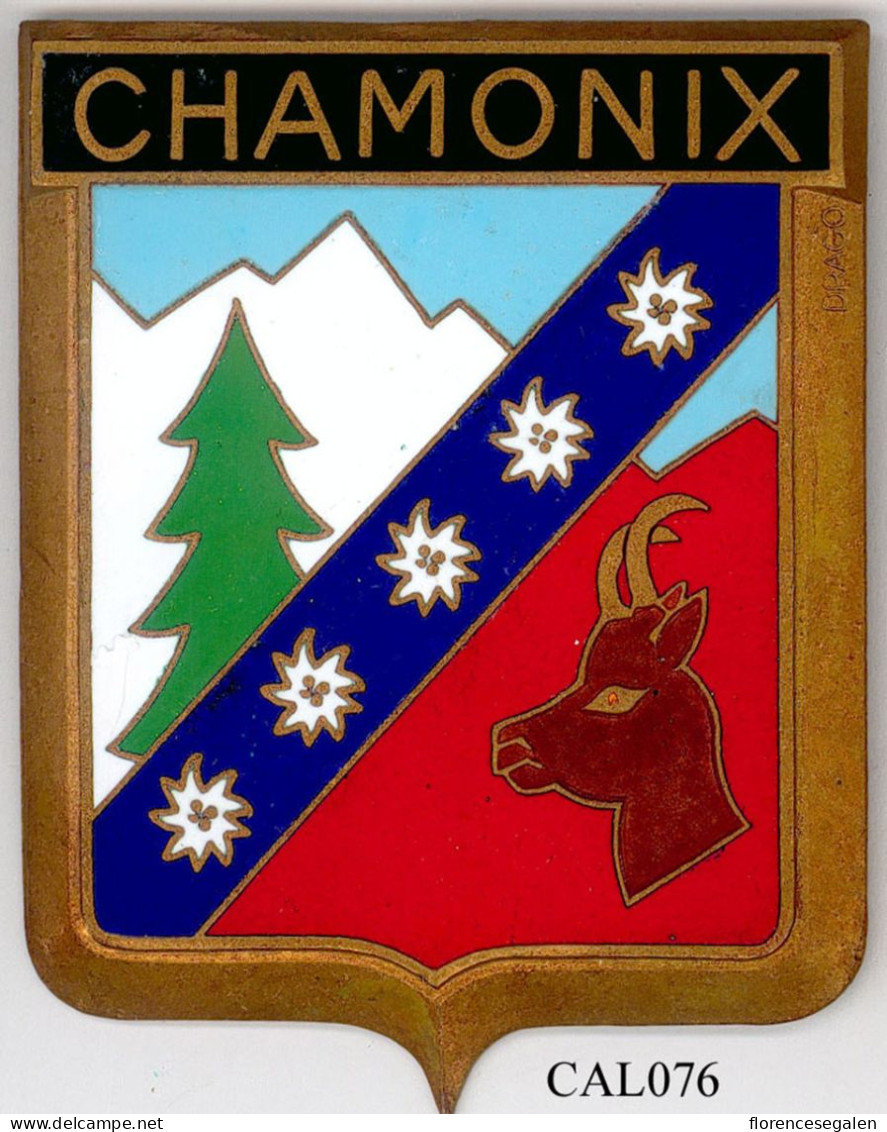 CAL076 - PLAQUE CALANDRE AUTO - CHAMONIX - Other & Unclassified