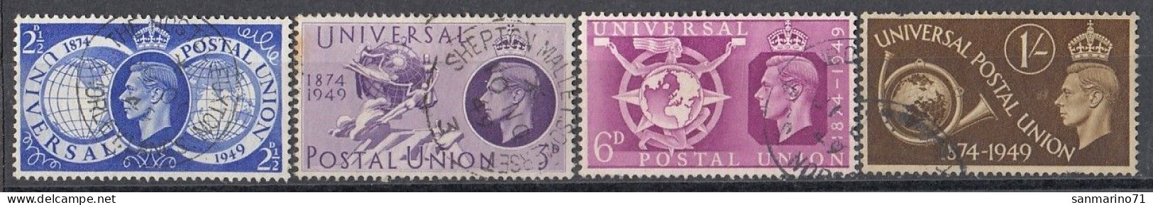 GREAT BRITAIN 241-244,used,falc Hinged - Used Stamps