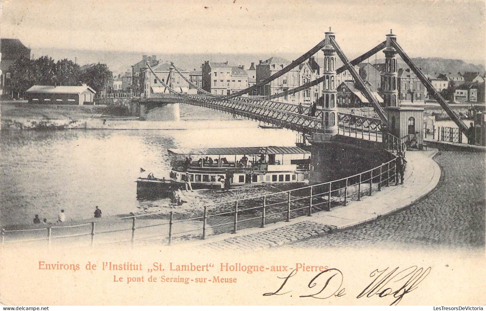 BELGIQUE - HOLLOGNE AUX PIERRES - Le Pont De Seraing Sur Meuse  - Carte Postale Ancienne - Andere & Zonder Classificatie