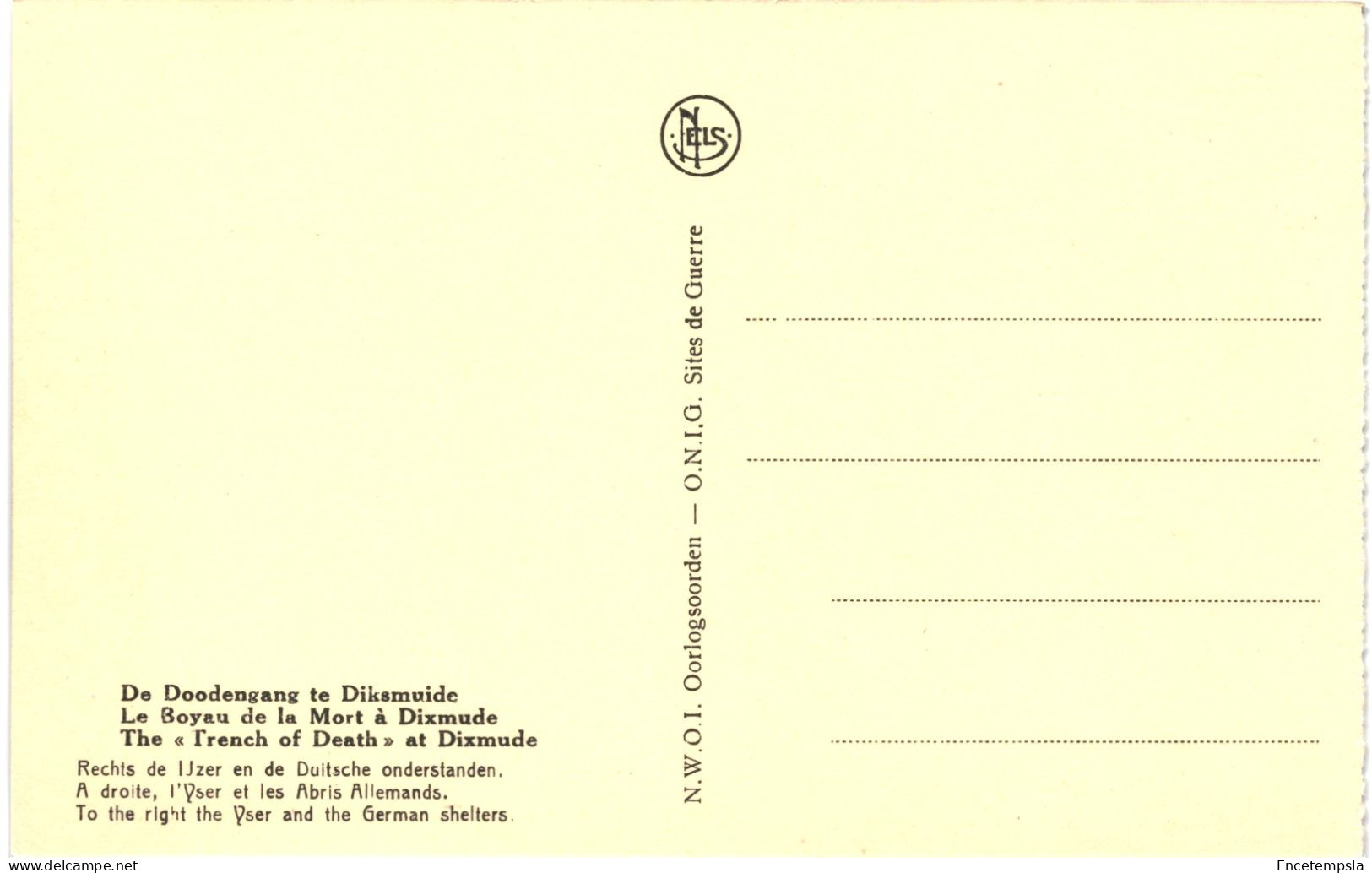 CPA Carte Postale Belgique Dixmude Le Boyau De La Mort  à Droite L'Yser    VM67453ok - Diksmuide