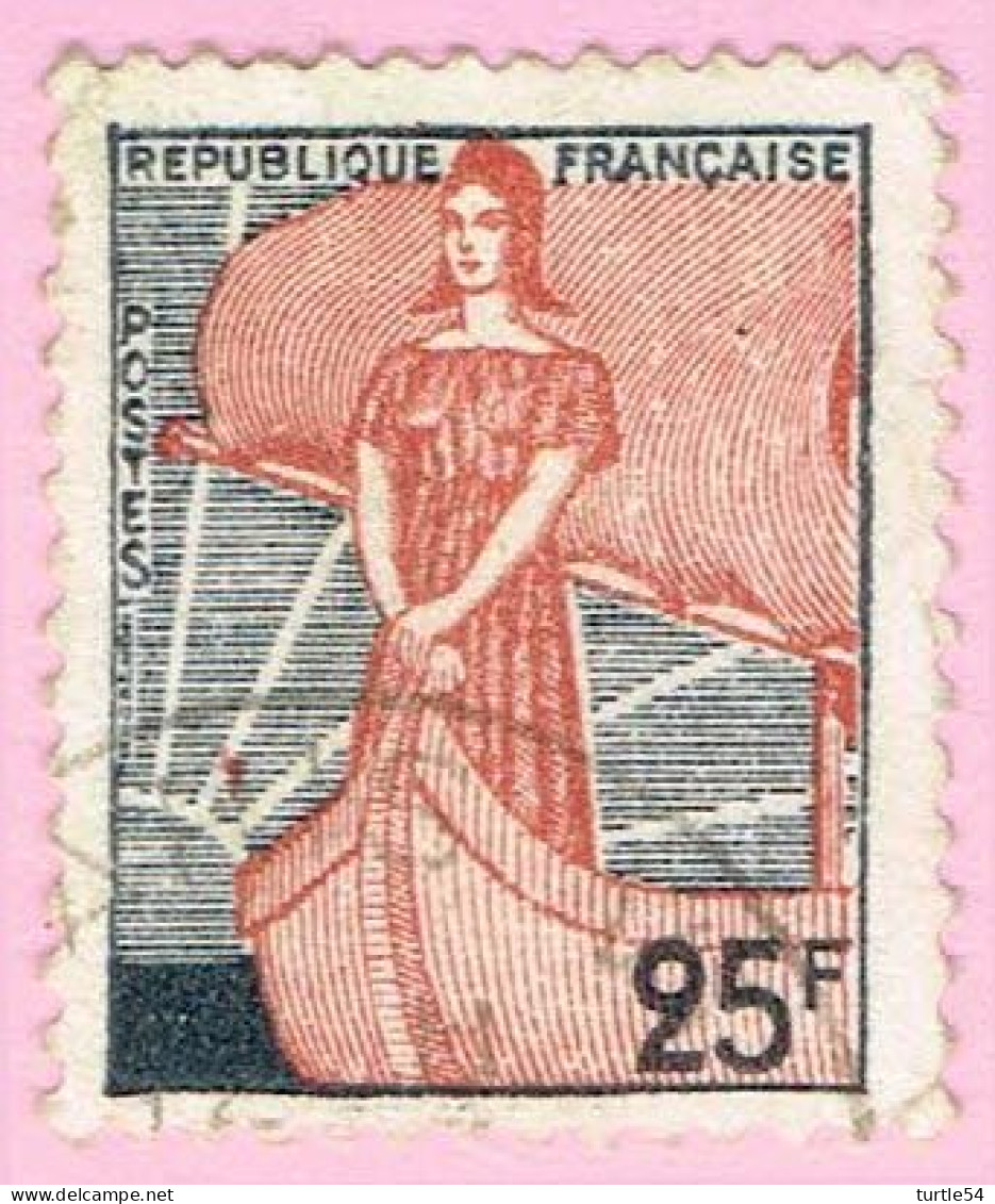 France, N° 1216 Obl. - Marianne à La Nef - 1959-1960 Maríanne à La Nef