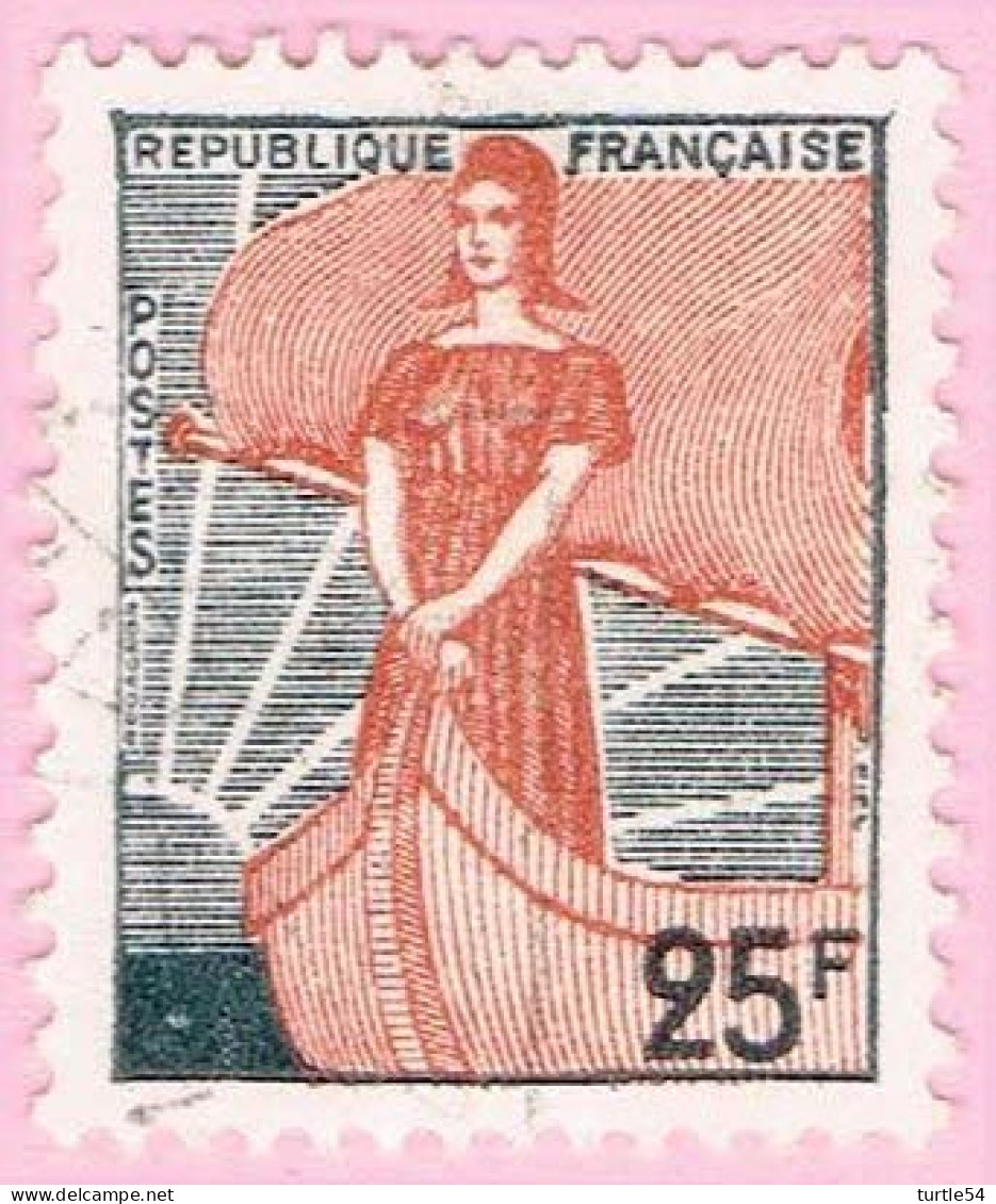 France, N° 1216 Obl. - Marianne à La Nef - 1959-1960 Marianne à La Nef